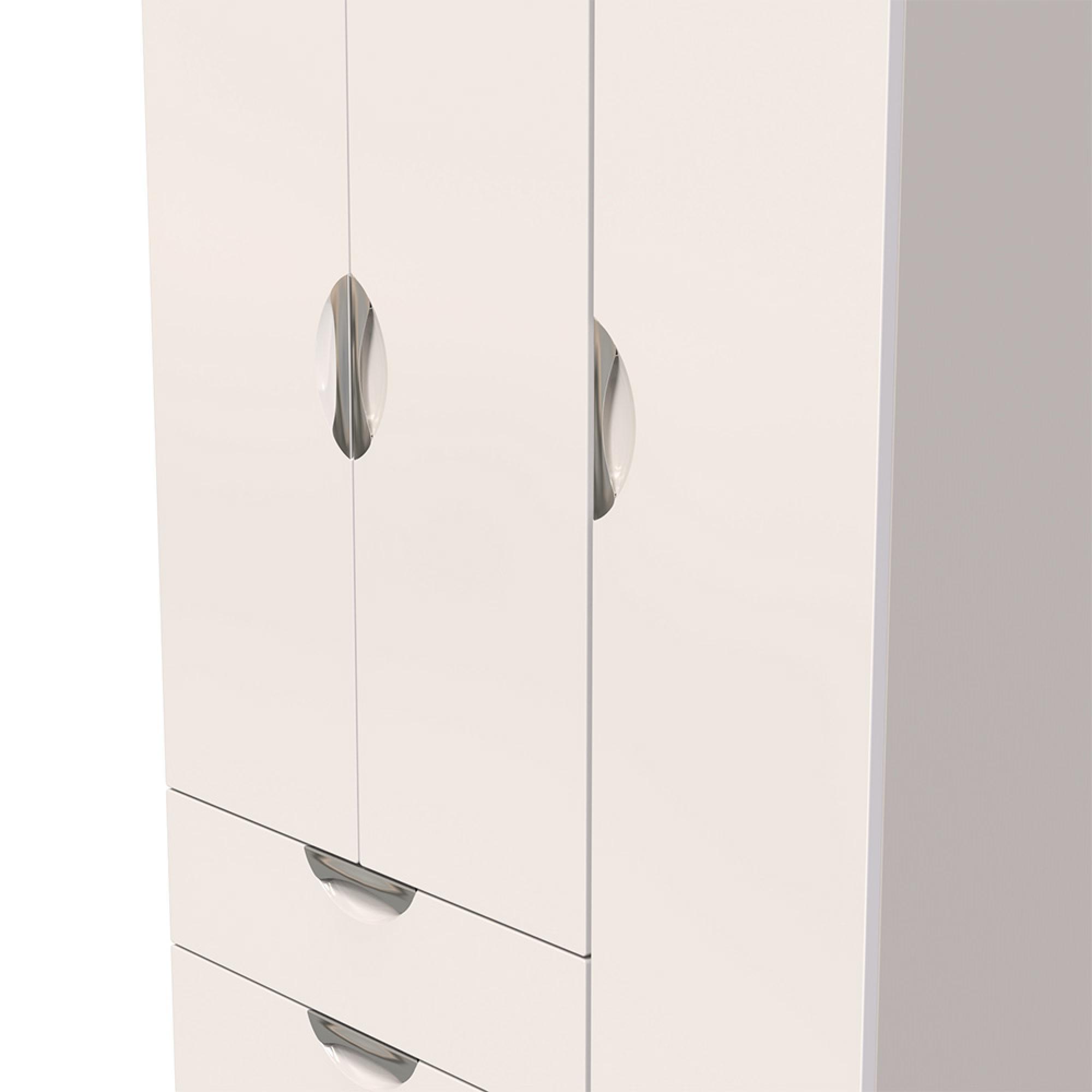 Camden Wardrobe - 3 Door - Tall Triple - LHF 2 Drawers - Cashmere