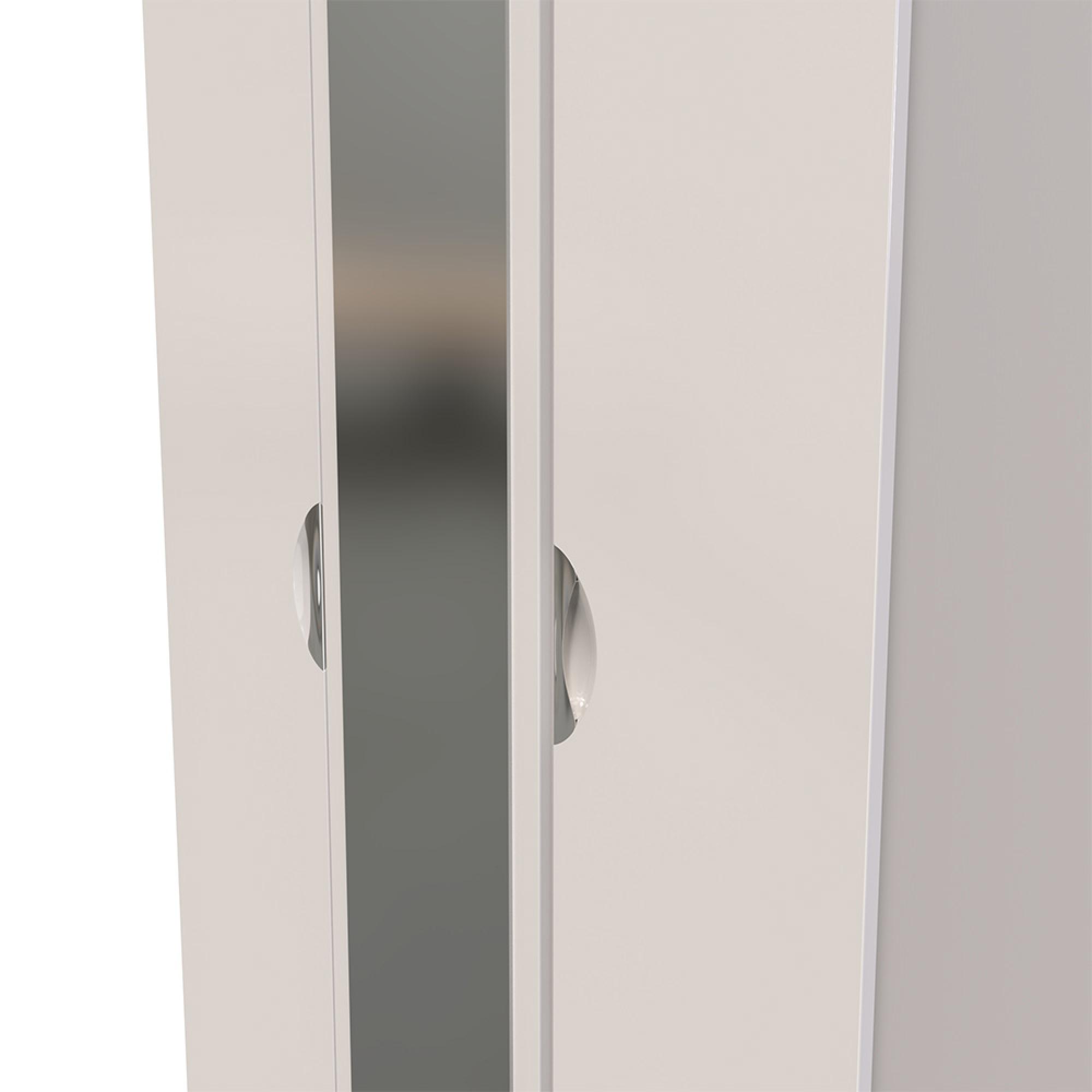 Camden Wardrobe - 3 Door - Tall Triple with 1 Mirror - Cashmere