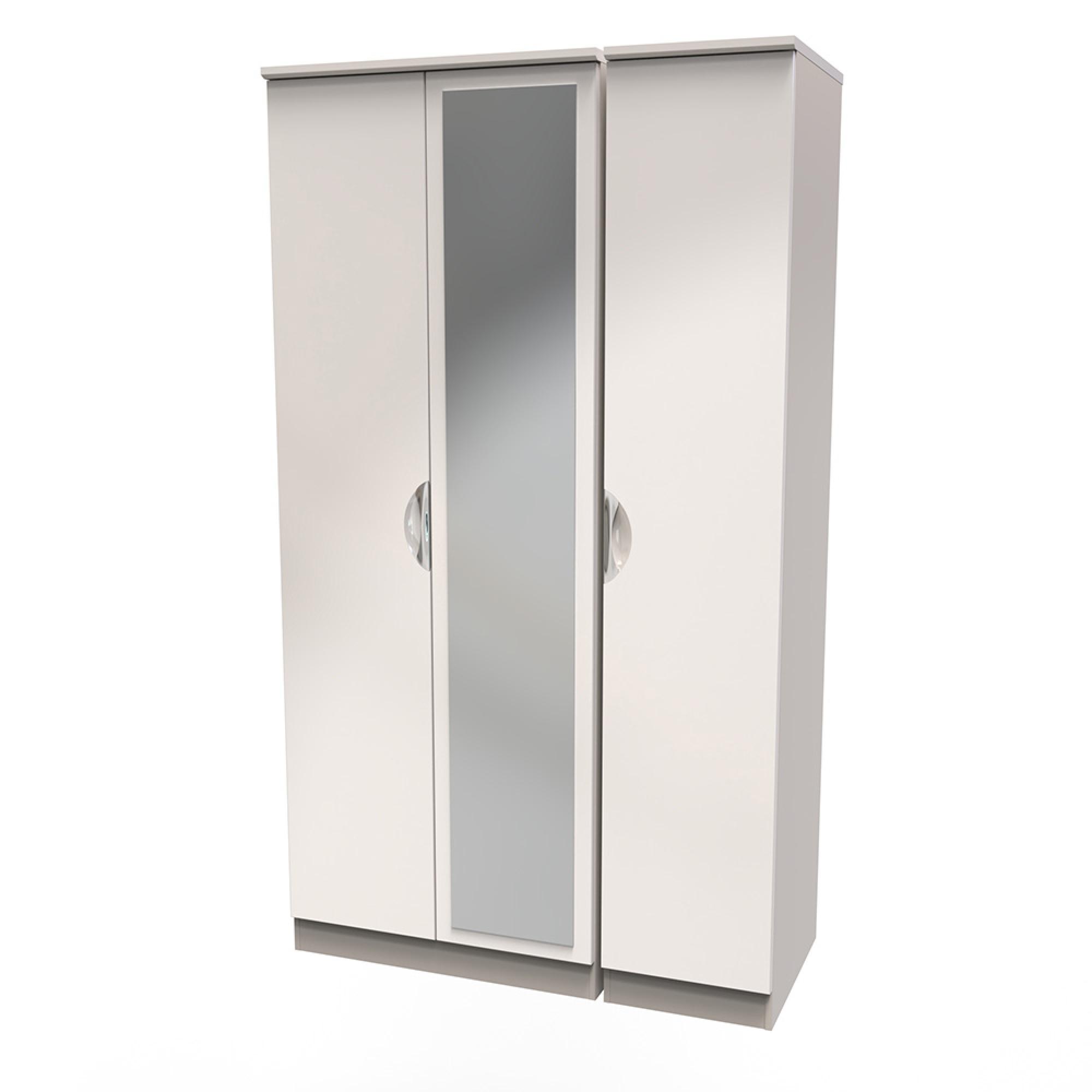 Camden Wardrobe - 3 Door - Triple - with 1 Mirror - Cashmere