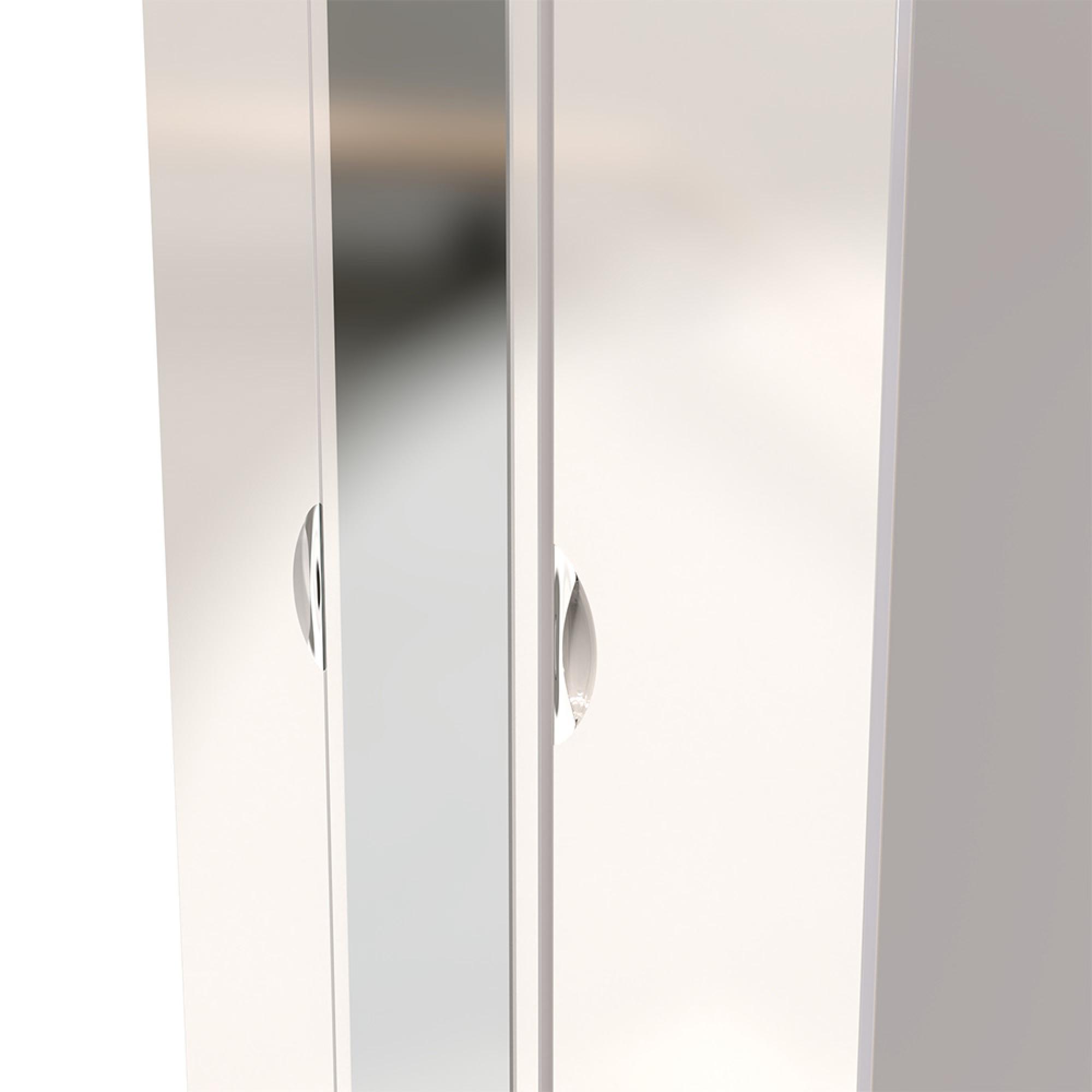 Camden Wardrobe - 3 Door - Triple - with 1 Mirror - Cashmere