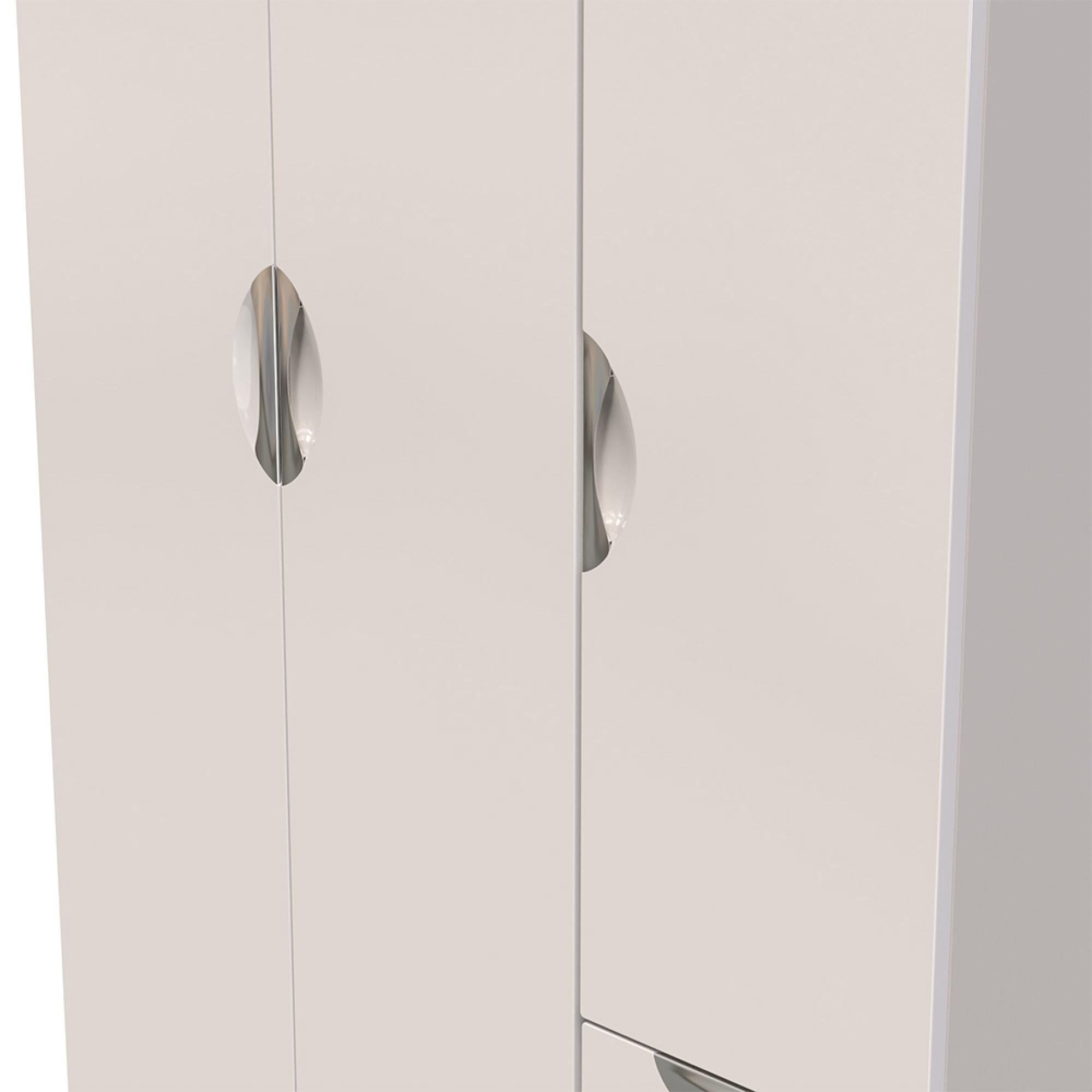 Camden Wardrobe - 3 Door - Triple - with RHF 2 Drawers - Cashmere