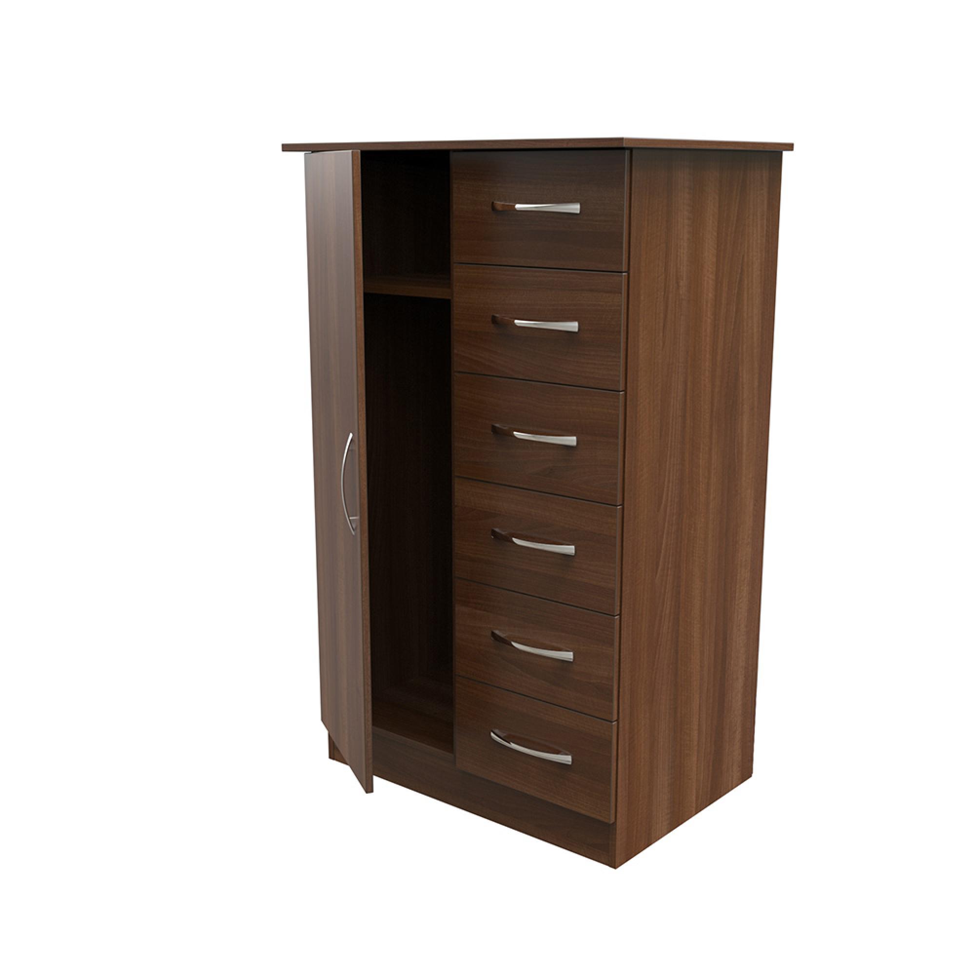 Avon Wardrobe - 1 Door - Midi - Walnut
