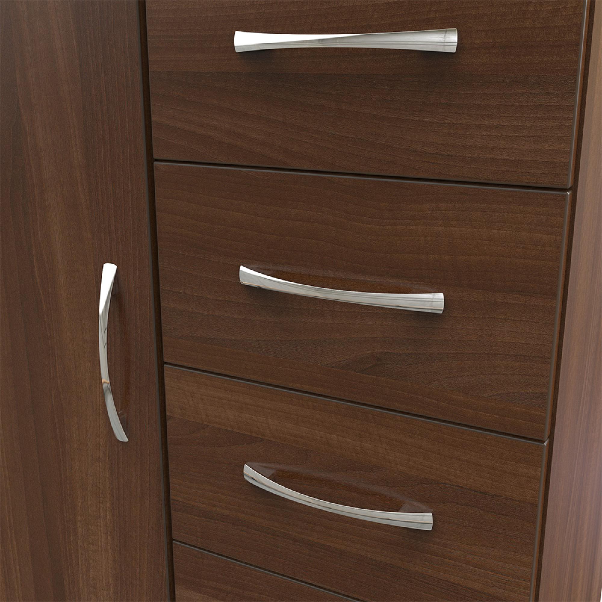Avon Wardrobe - 1 Door - Midi - Walnut