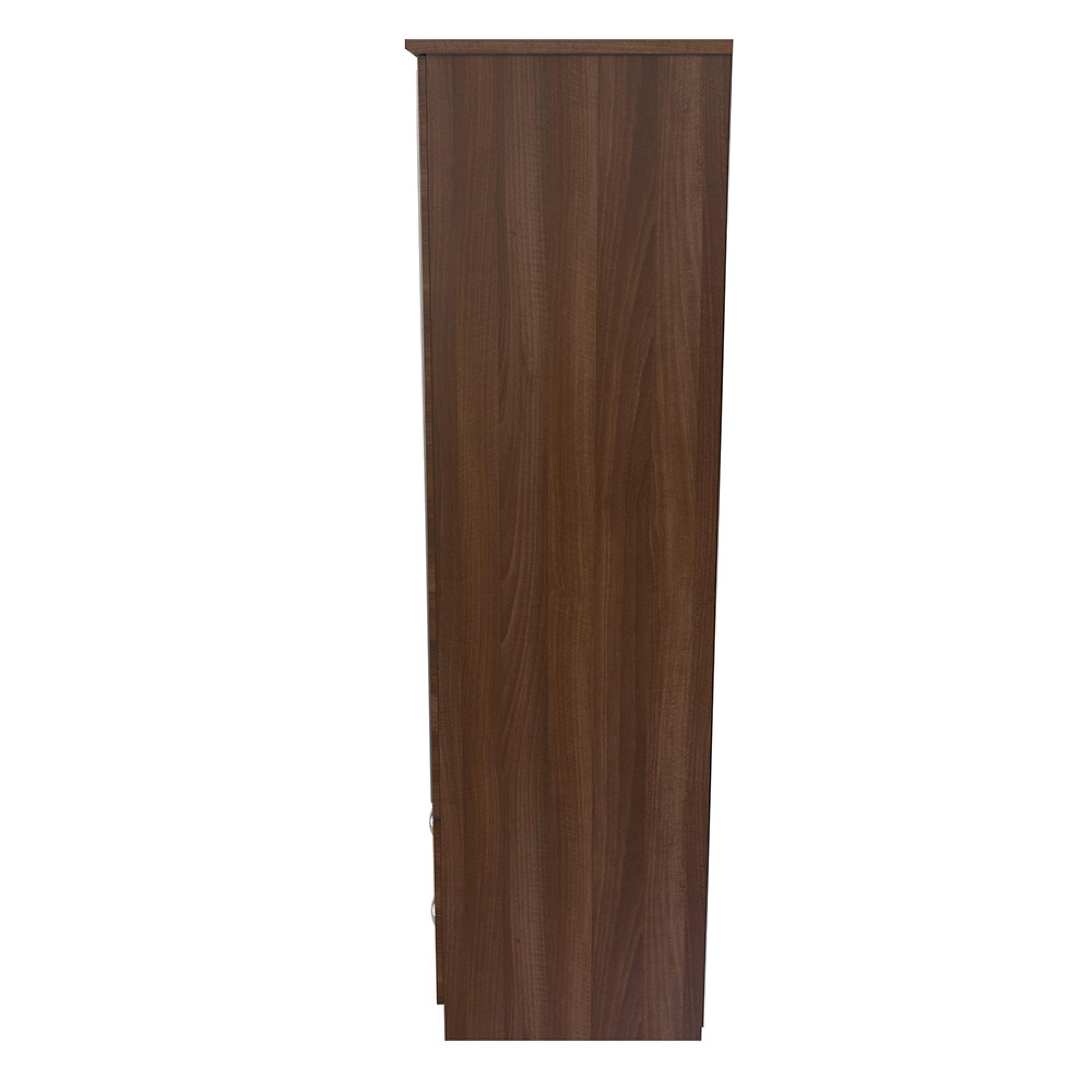 Avon Wardrobe - 2 Door - Combi with 1 Mirror - Walnut