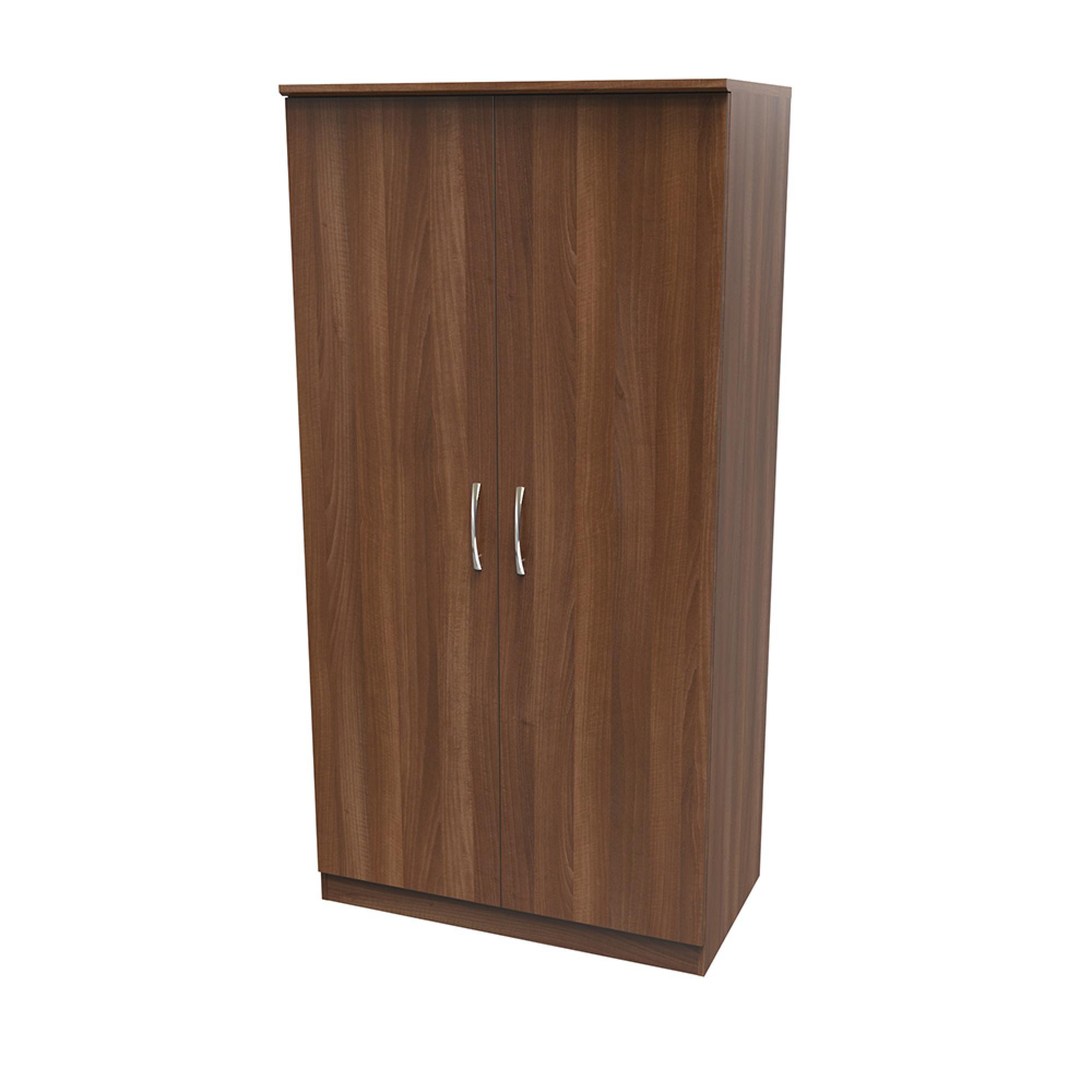 Avon Wardrobe - 2 Door - Plain - H 18255cm - Walnut