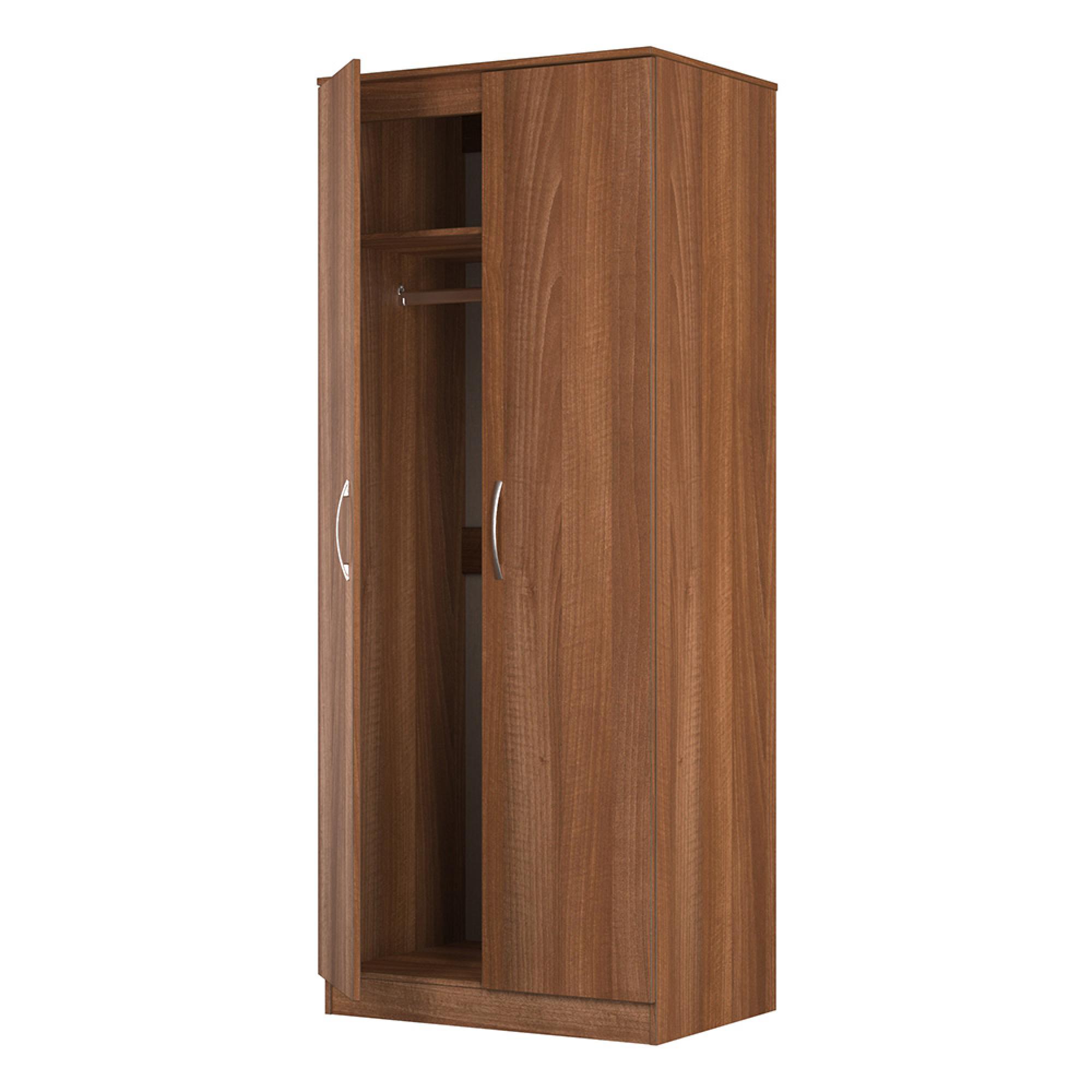 Avon Wardrobe - 2 Door - Plain - Walnut