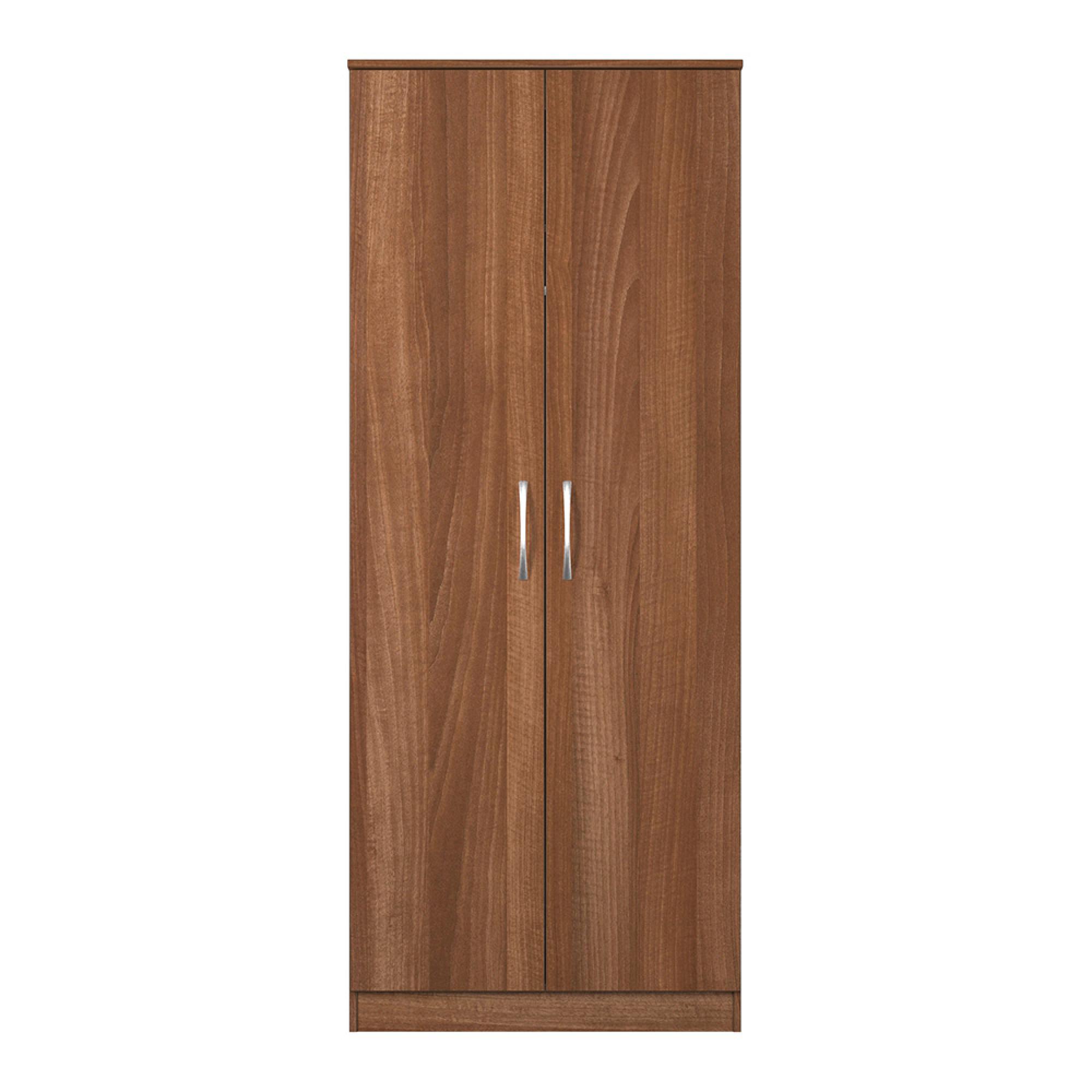 Avon Wardrobe - 2 Door - Plain - Walnut