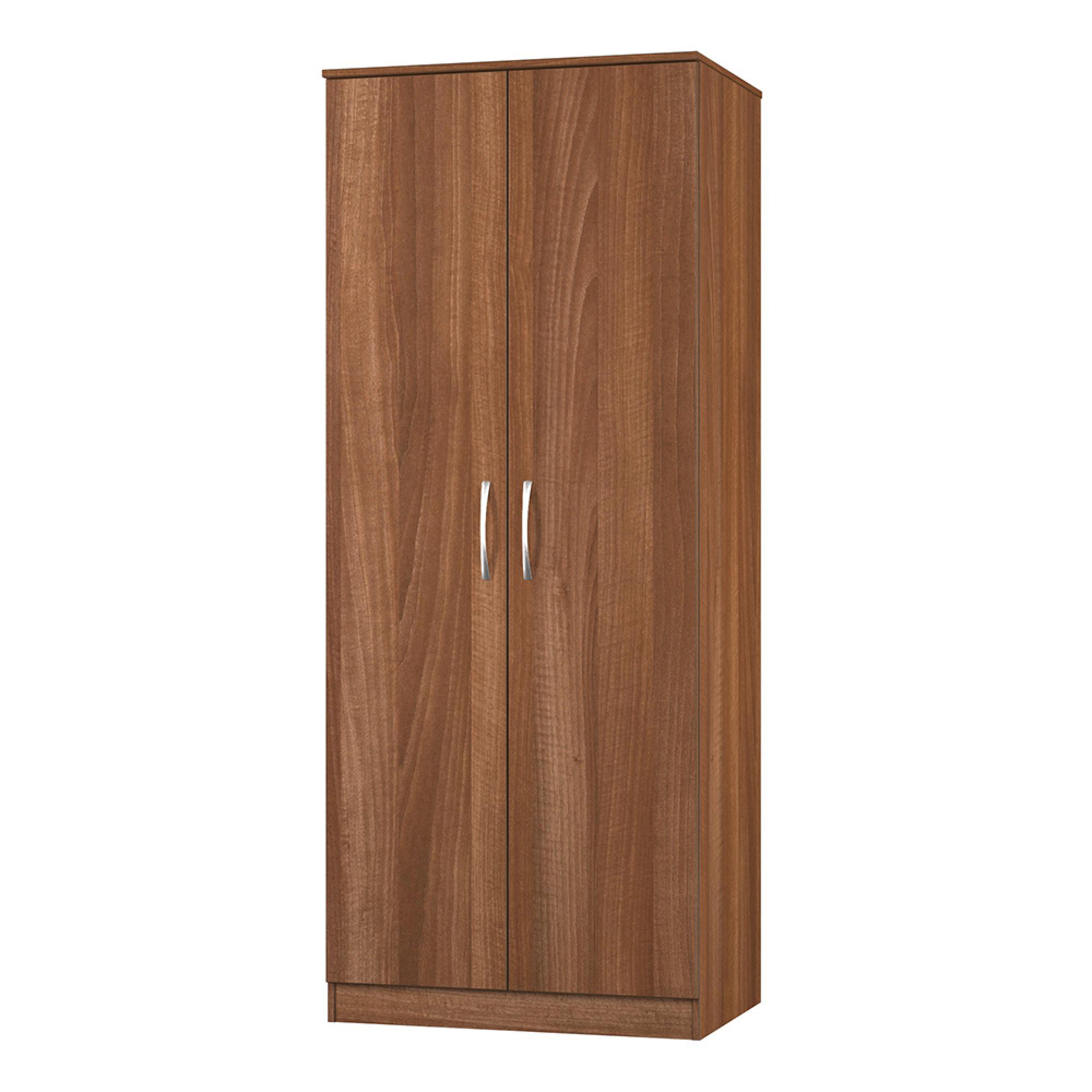 Avon Wardrobe - 2 Door - Plain - Walnut