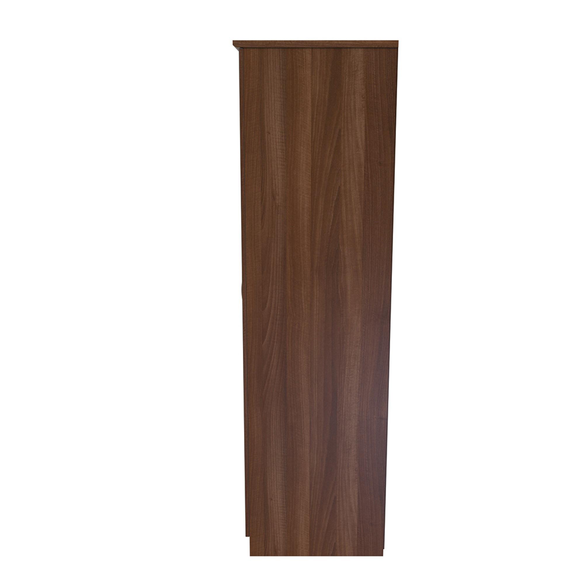 Avon Wardrobe - 3 Door - Combi with 1 Mirror - LHF 2 Drawers - Walnut