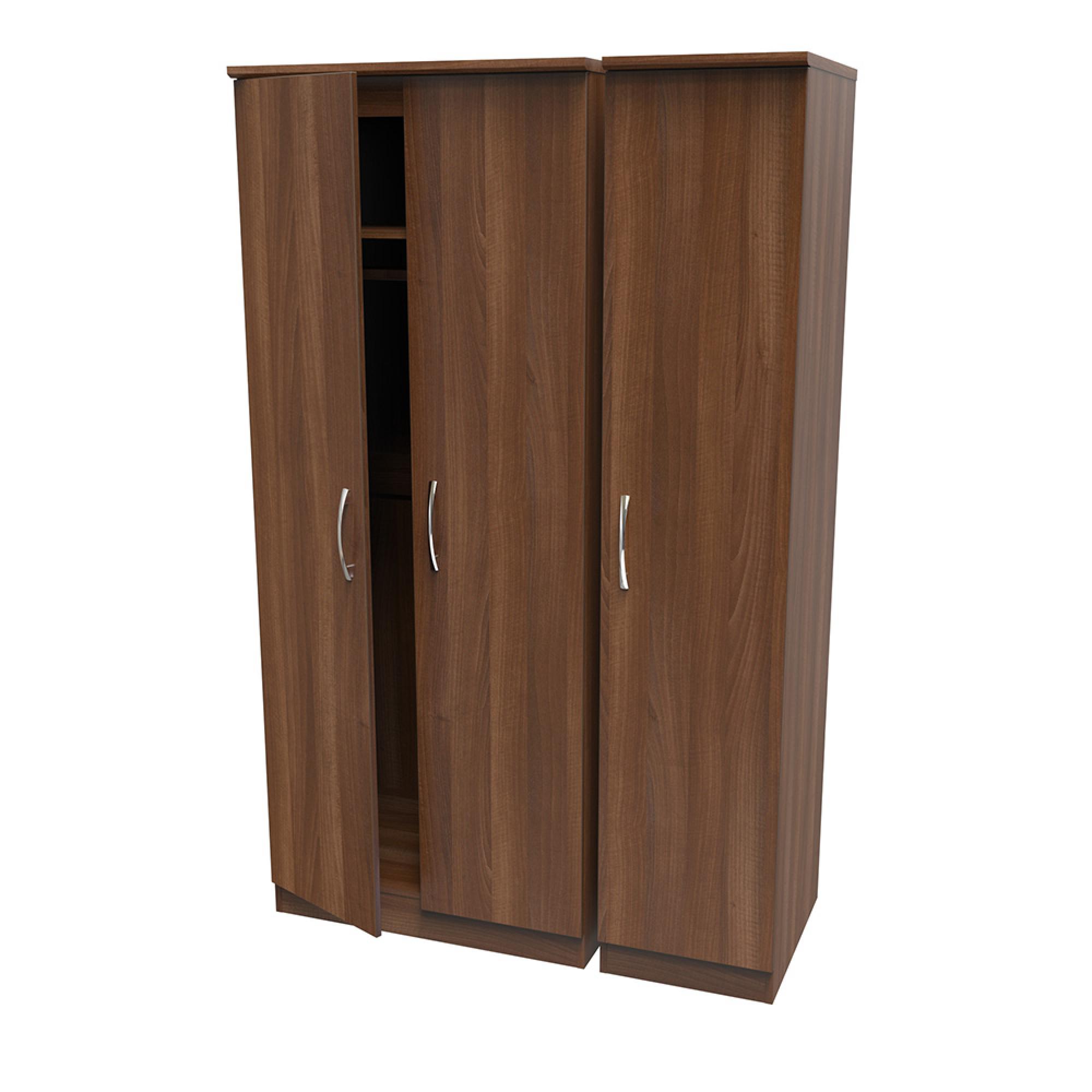 Avon Wardrobe - 3 Door - Triple - Walnut