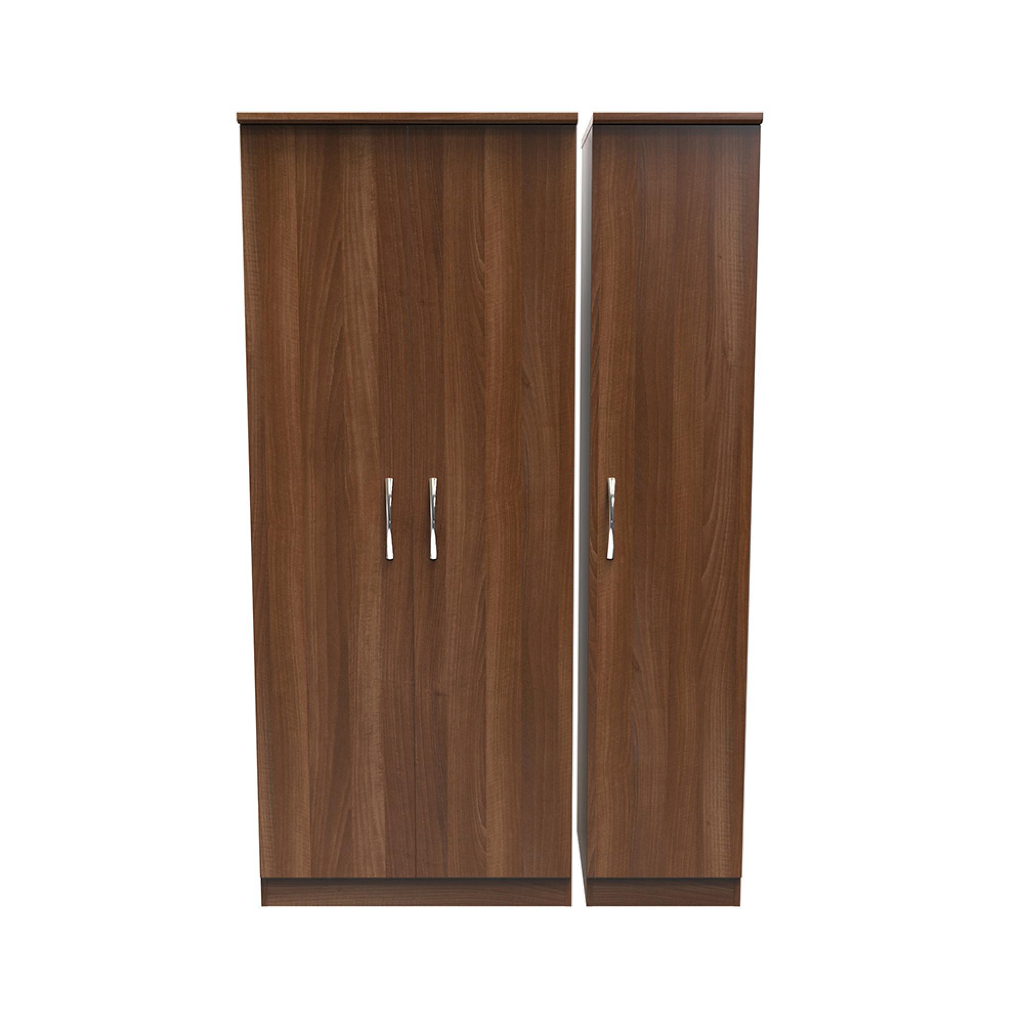 Avon Wardrobe - 3 Door - Triple - Walnut