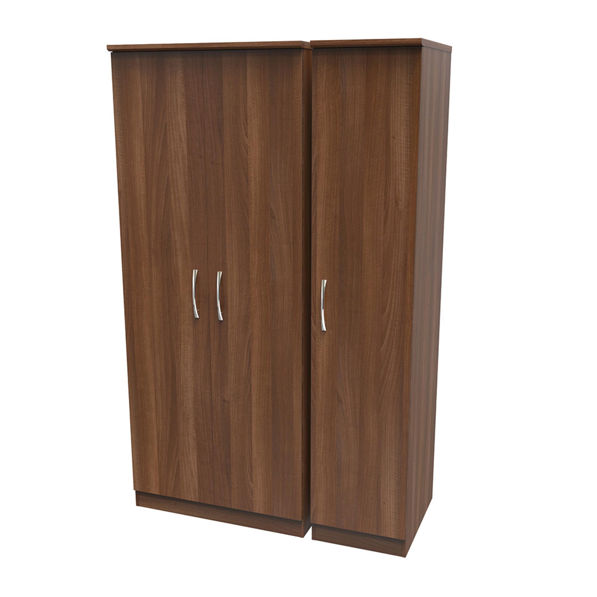 Avon Wardrobe - 3 Door - Triple - Walnut