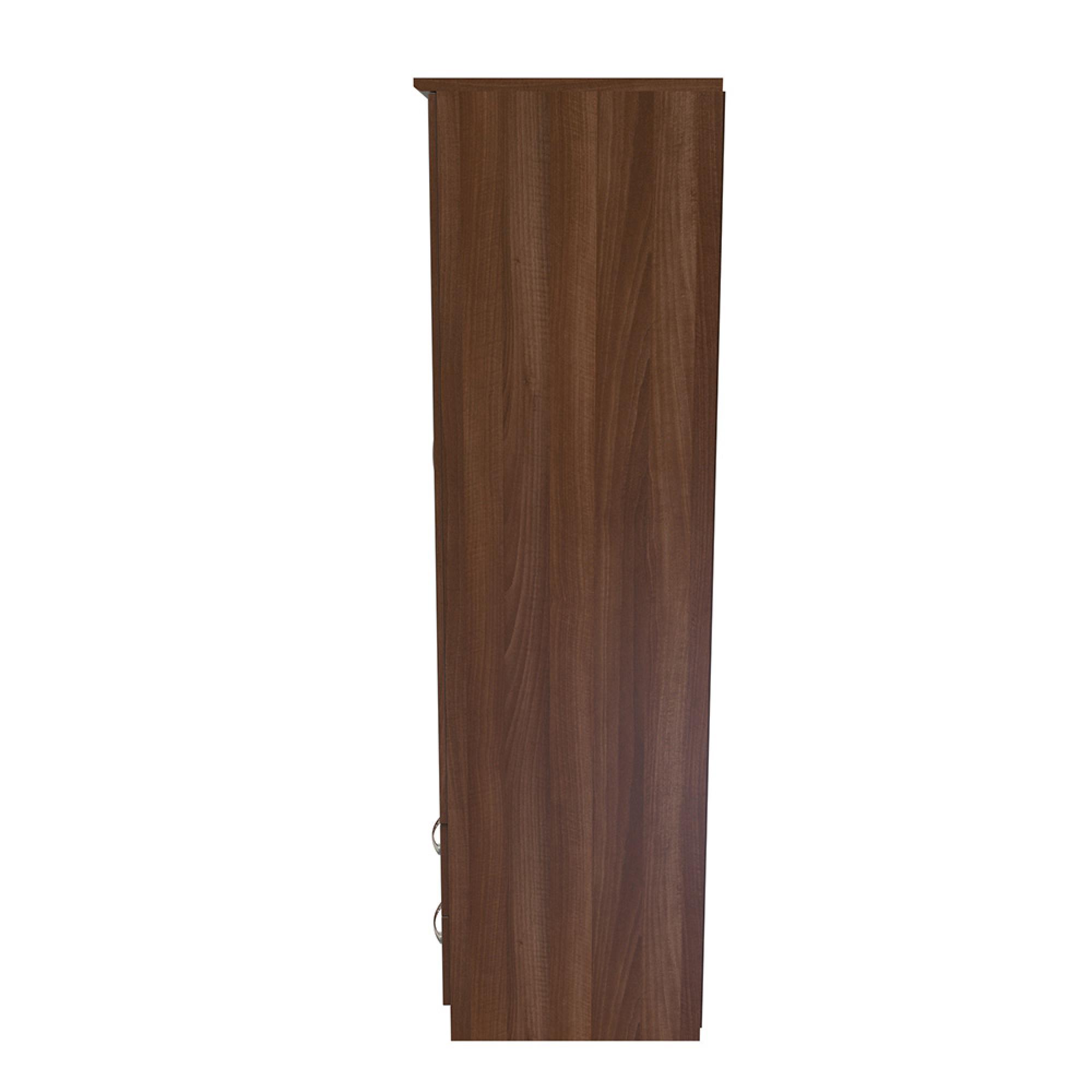 Avon Wardrobe - 3 Door with 1 Mirror - Walnut