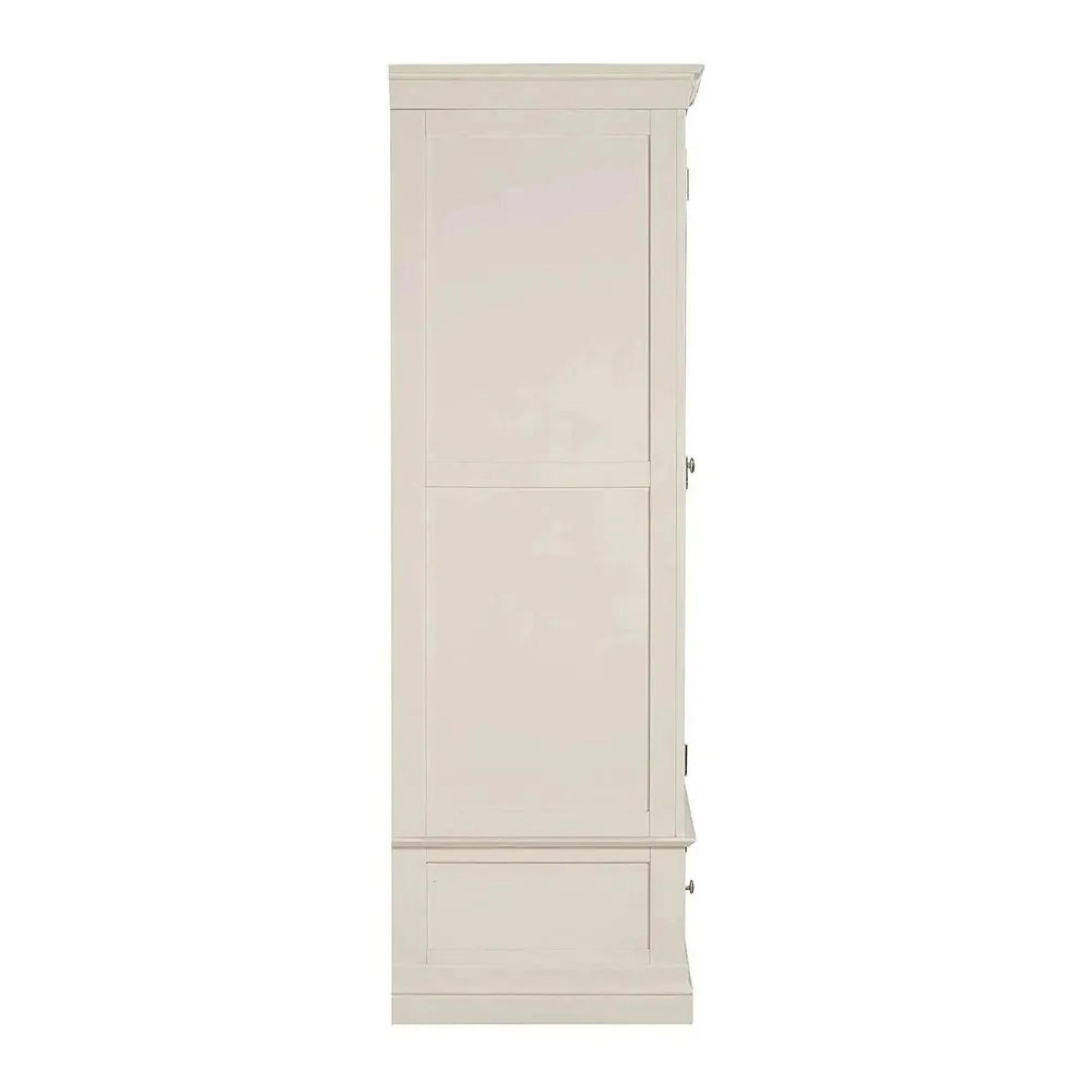 Paisley Wardrobe - 2 Door - 1 Drawer - Cream Painted