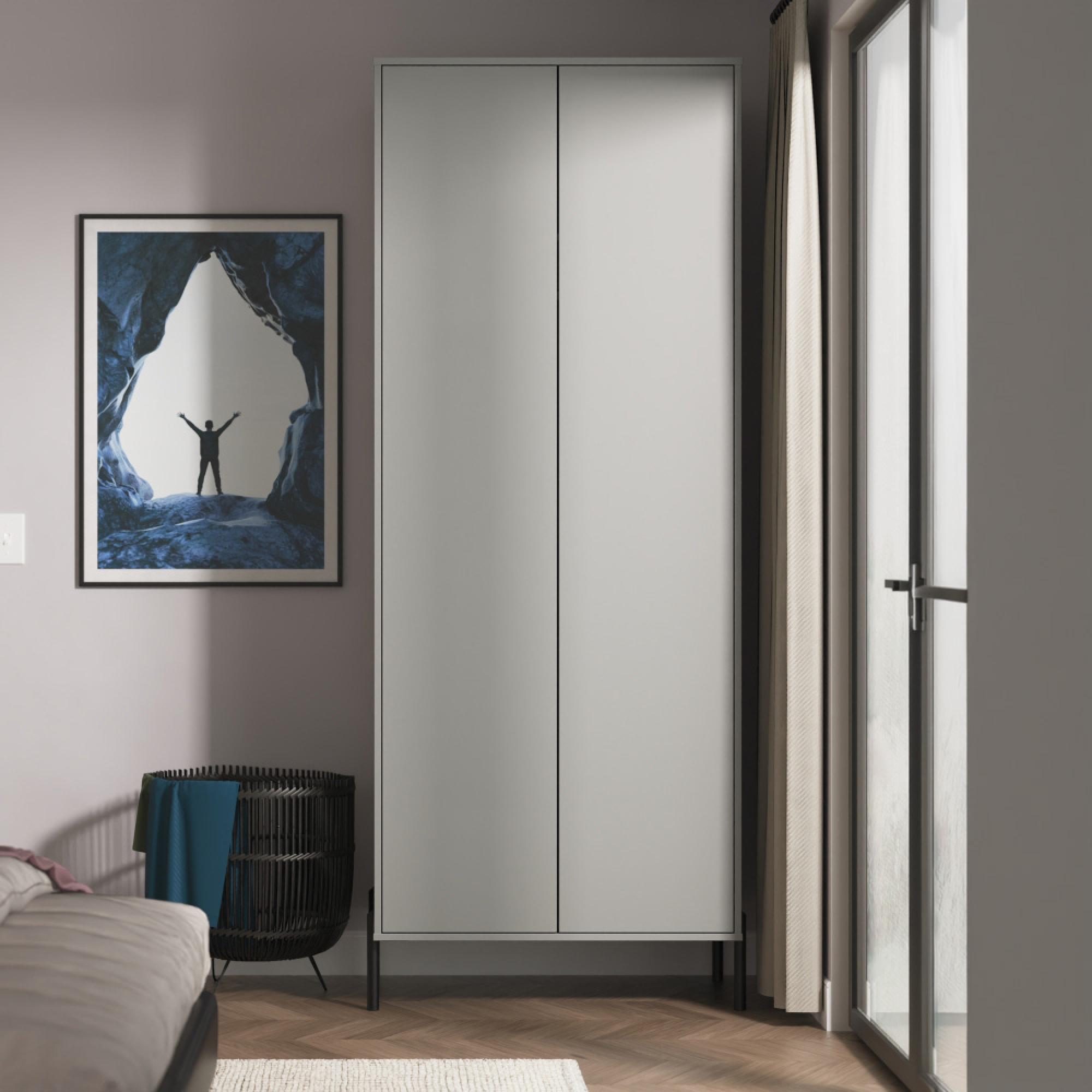 Leona Wardrobe - 2 Door - Tall - Dusk Grey