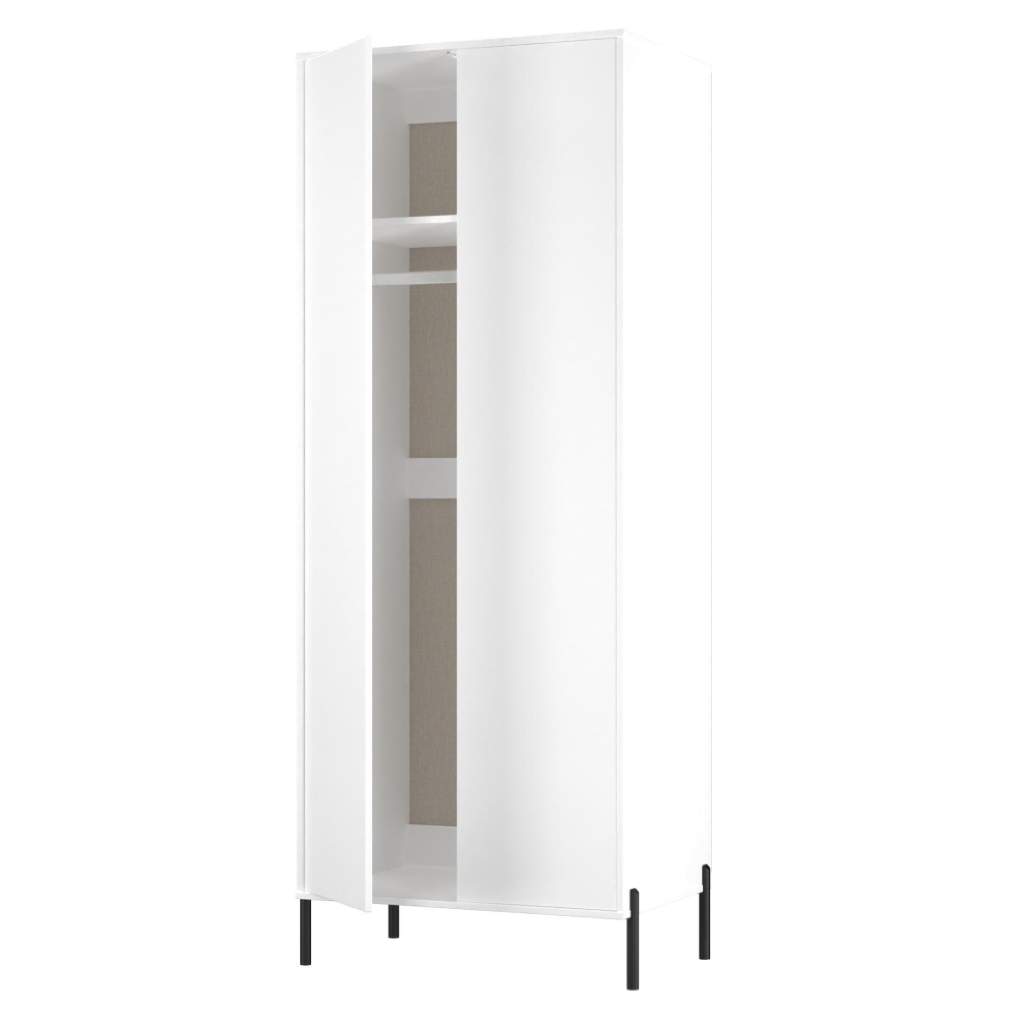 Leona Wardrobe - 2 Door - Tall - White Matt