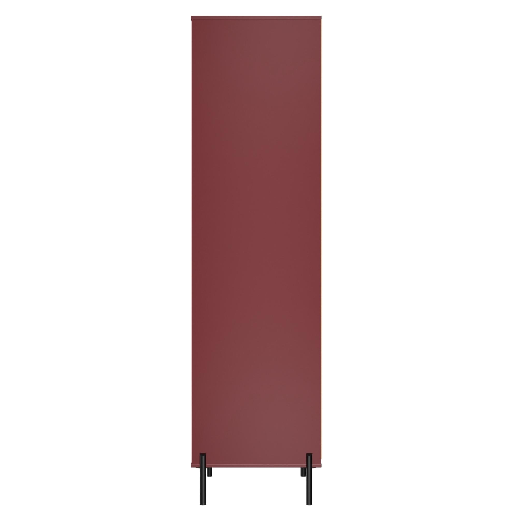Leona Wardrobe - 2 Door - 2 Drawer - Tall - Red Matt