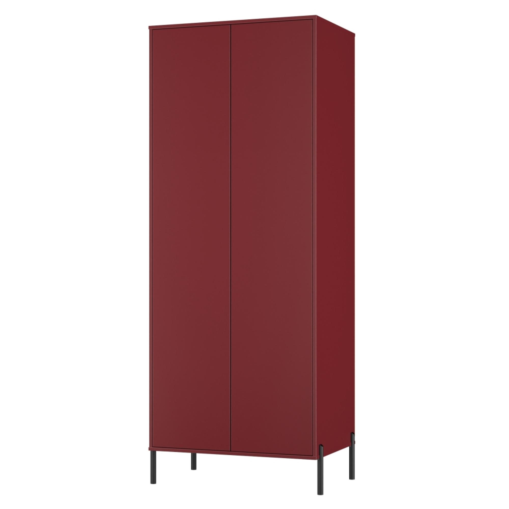Leona Wardrobe - 2 Door - Tall - Red Matt