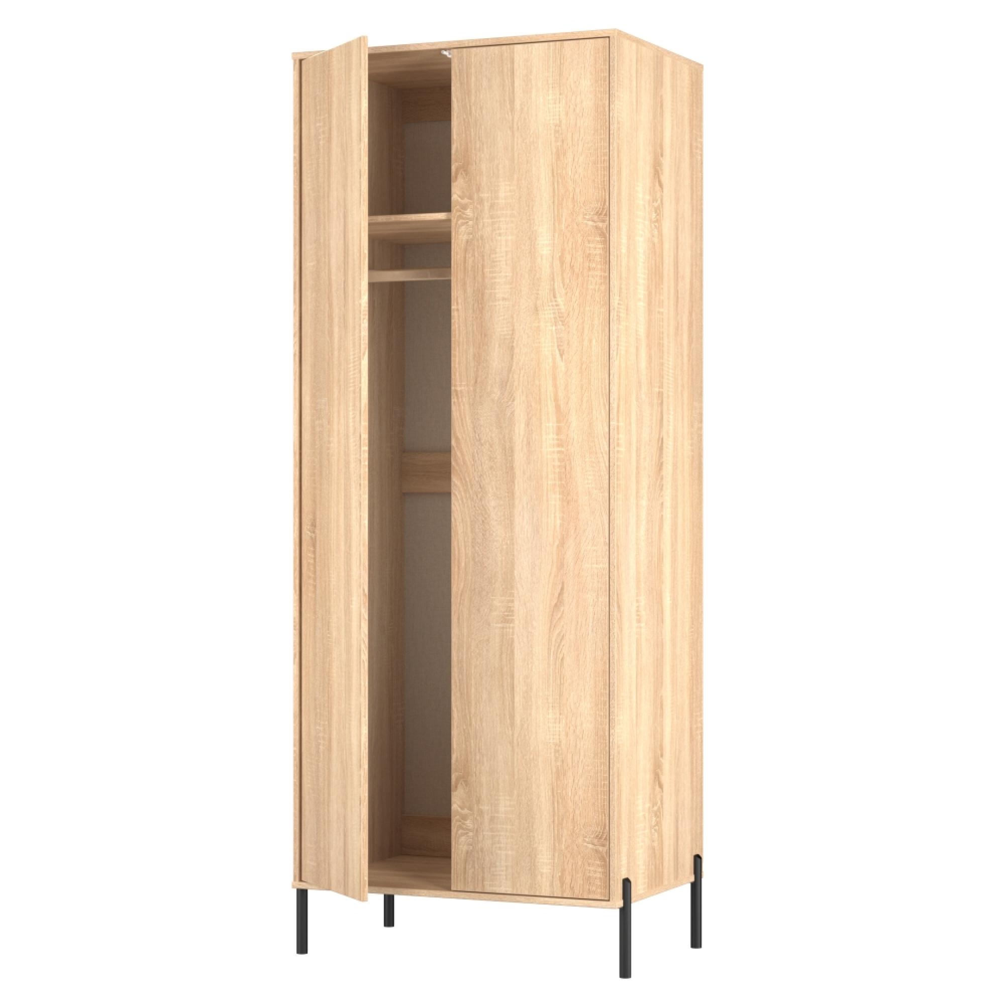 Leona Wardrobe - 2 Door - Tall - Bardolino Oak