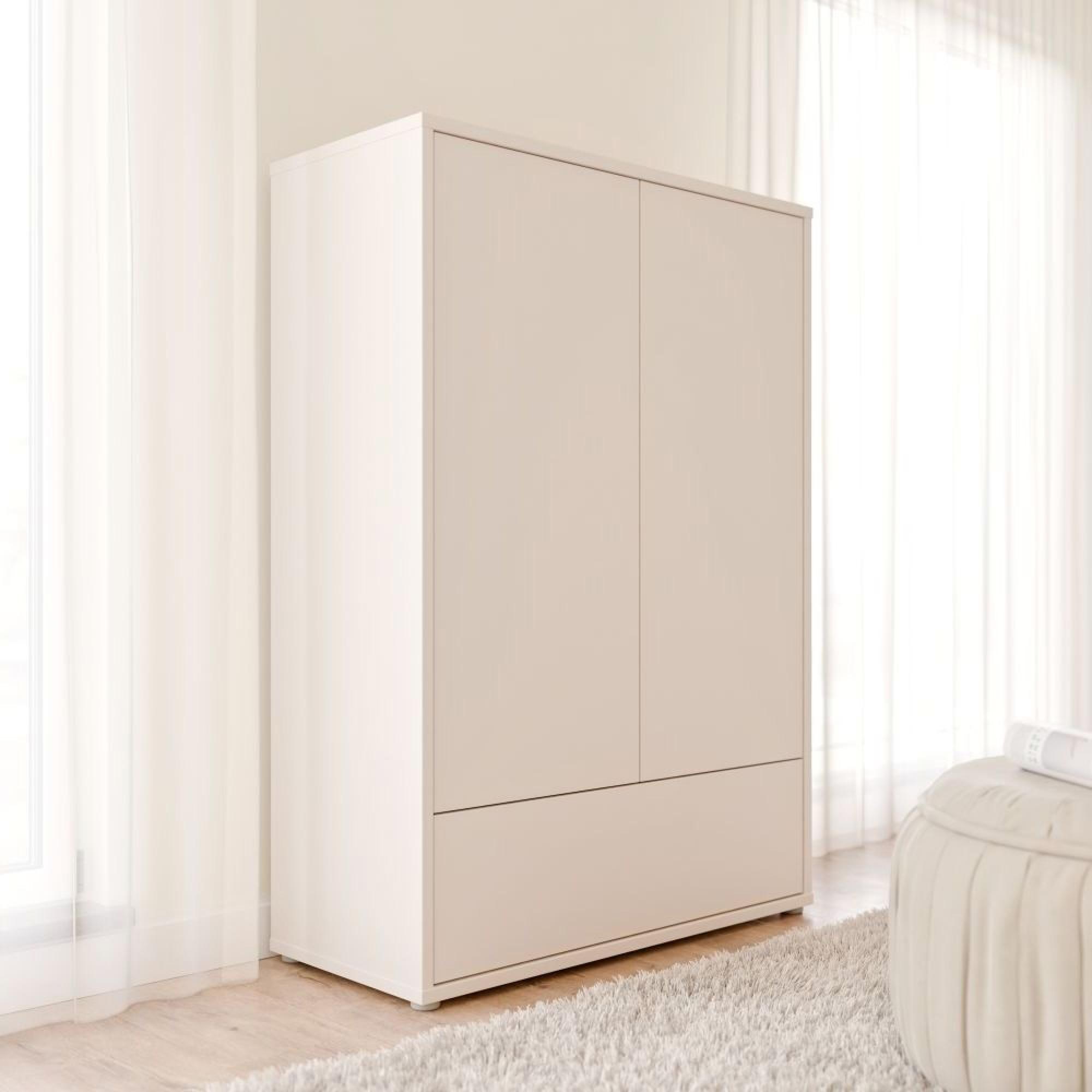 Alice Springs Wardrobe - 2 Door - 1 Drawer - Sand