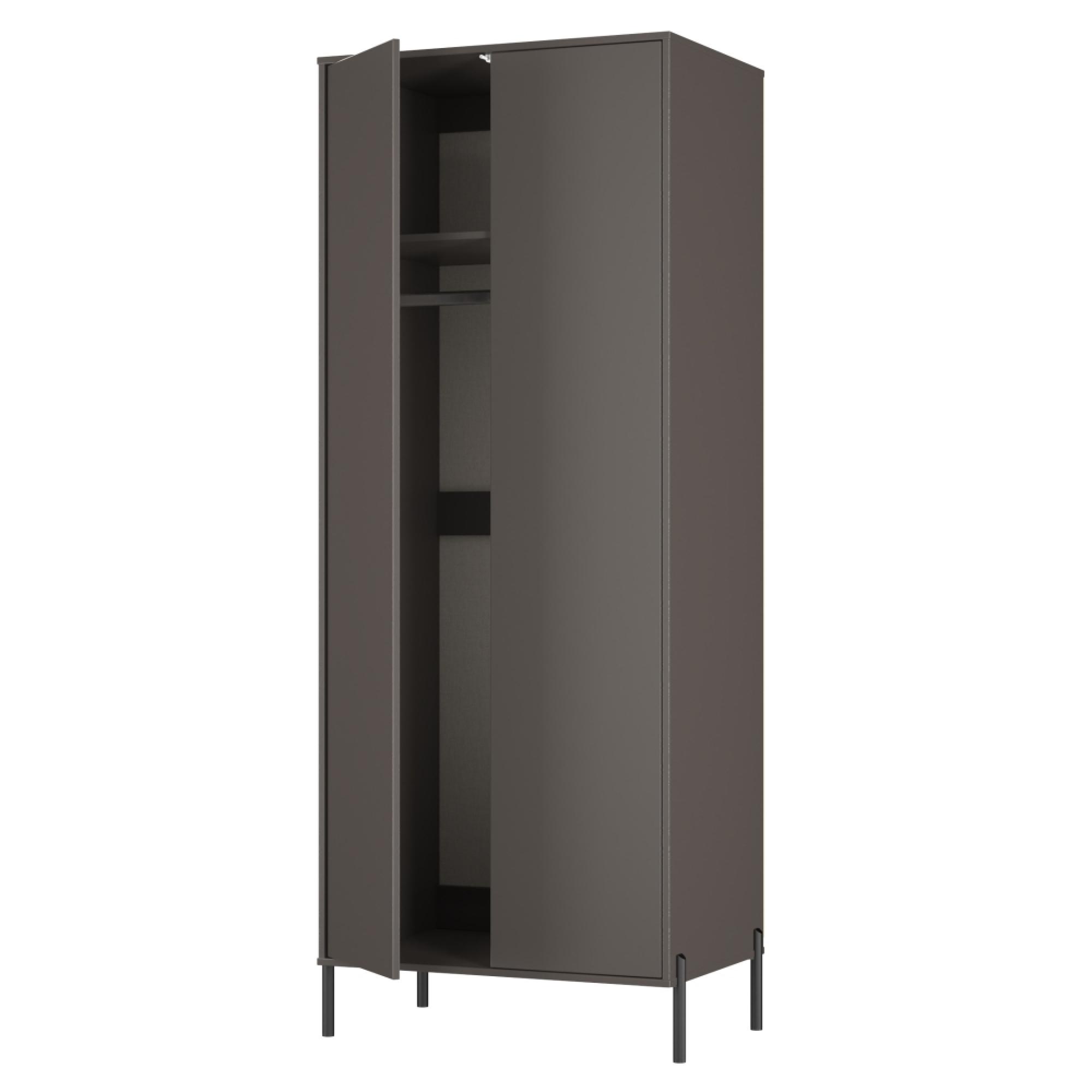 Leona Wardrobe - 2 Door - Tall - Graphite