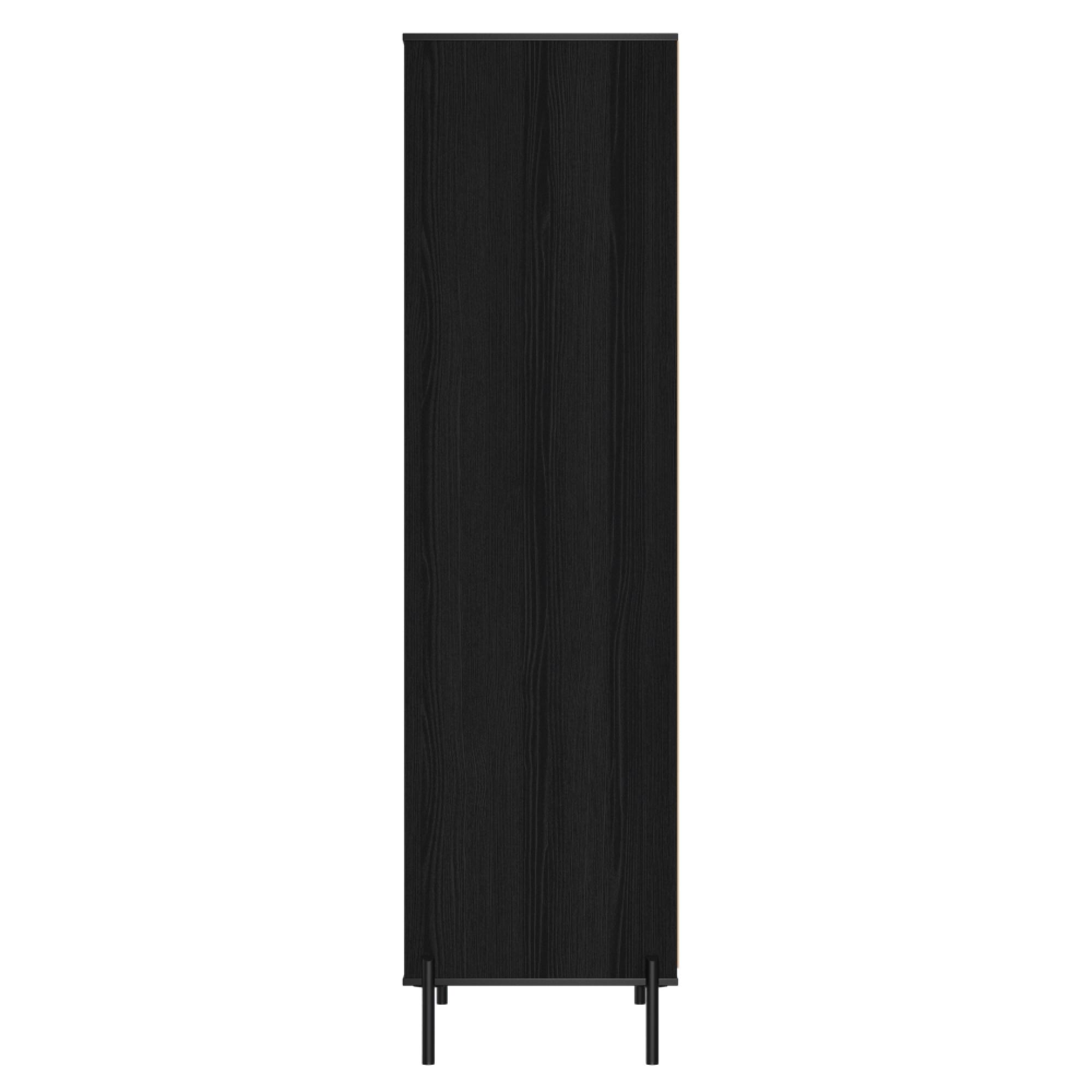 Leona Wardrobe - 2 Door - Tall - Black Ash