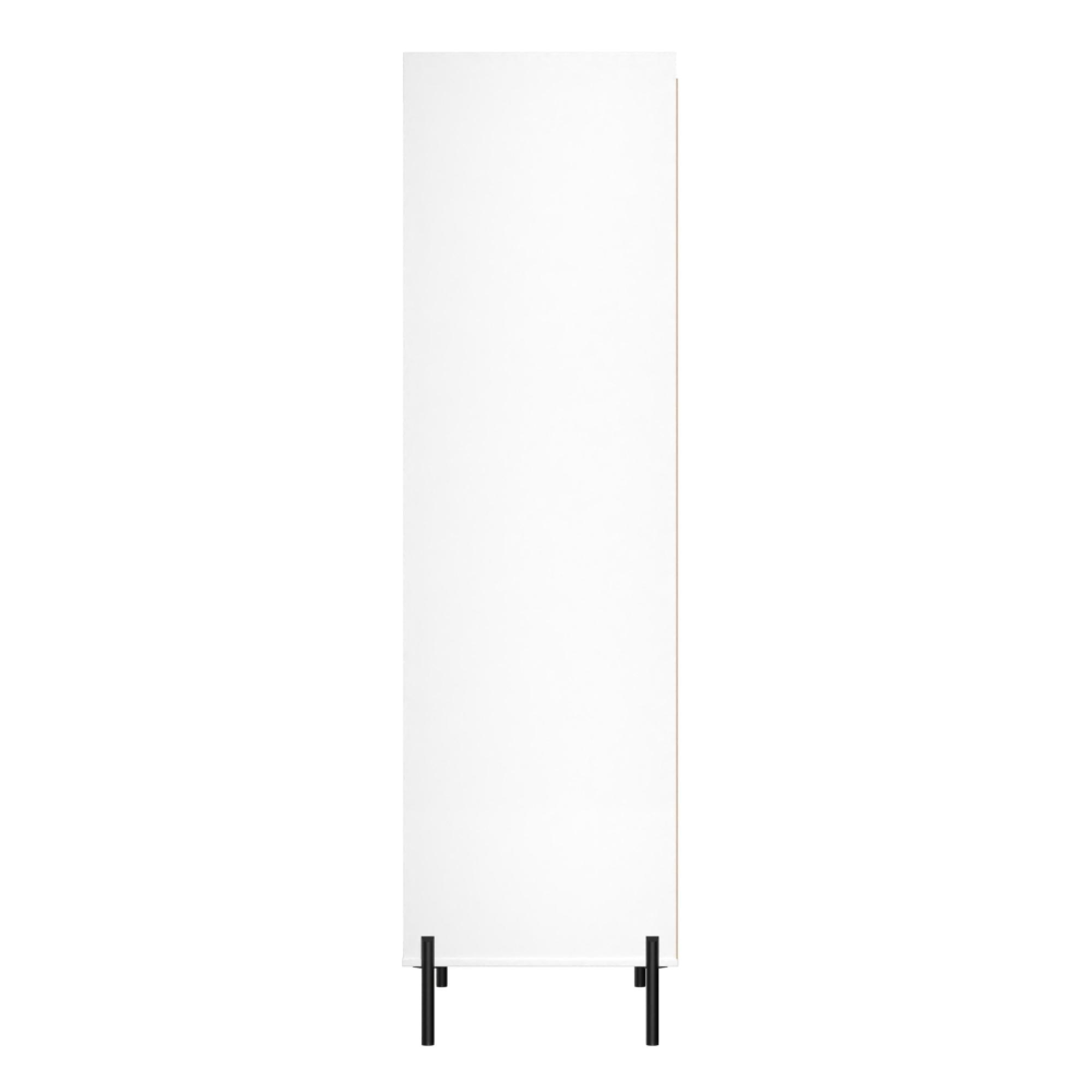 Osaka Wardrobe - 2 Door - 1 Mirror - Tall - White Matt Fluted
