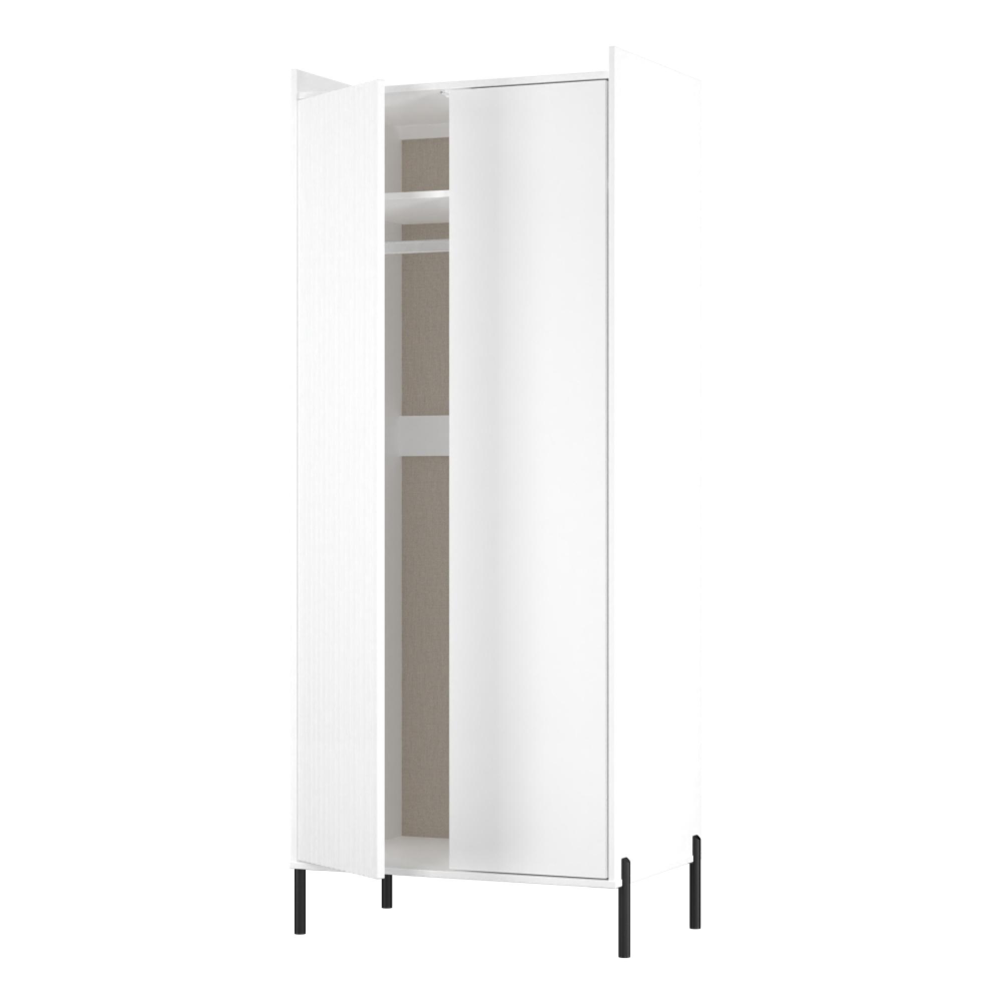 Osaka Wardrobe - 2 Door - Tall - White Matt Fluted