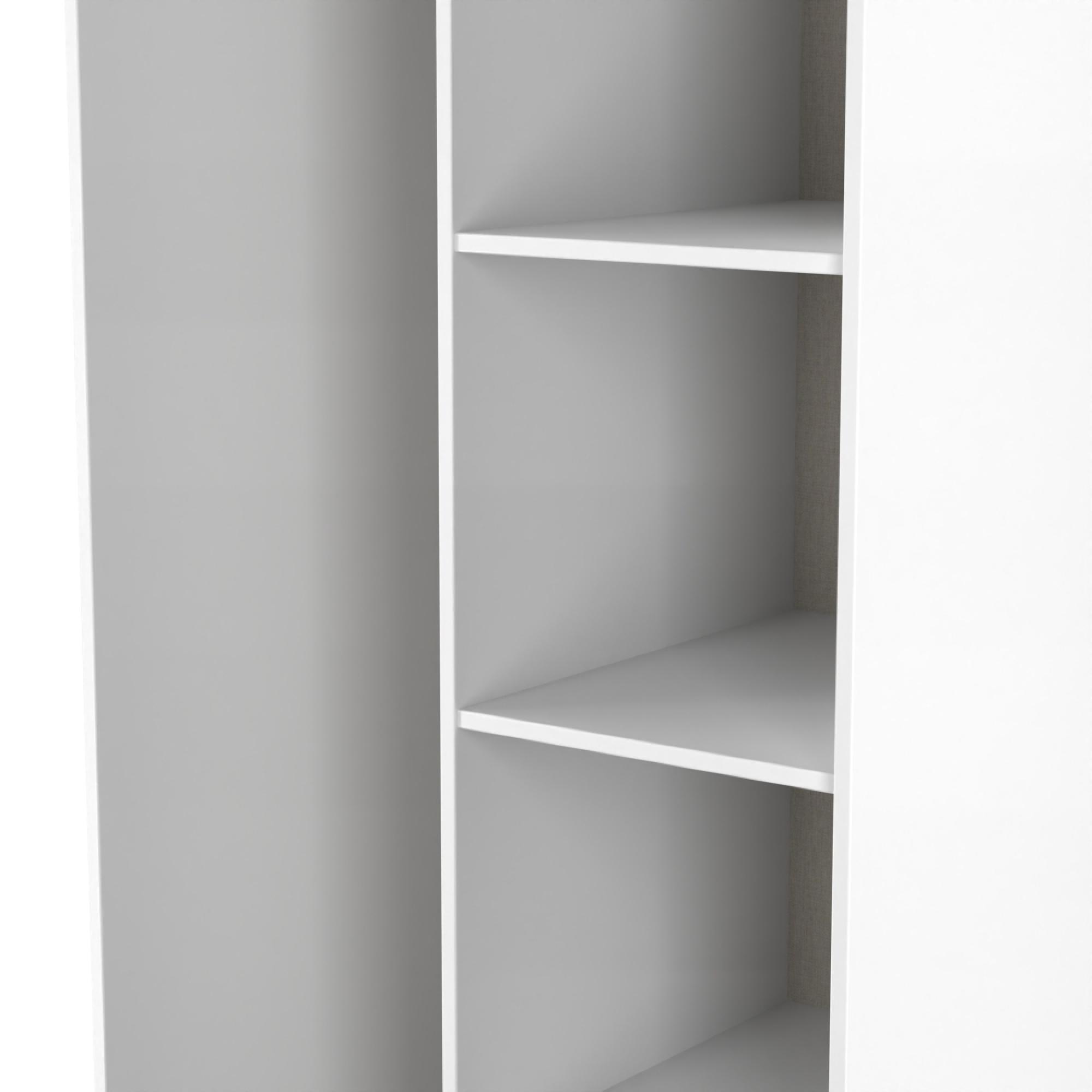 Harlequin Front Open Shelf Wardrobe - White Matt