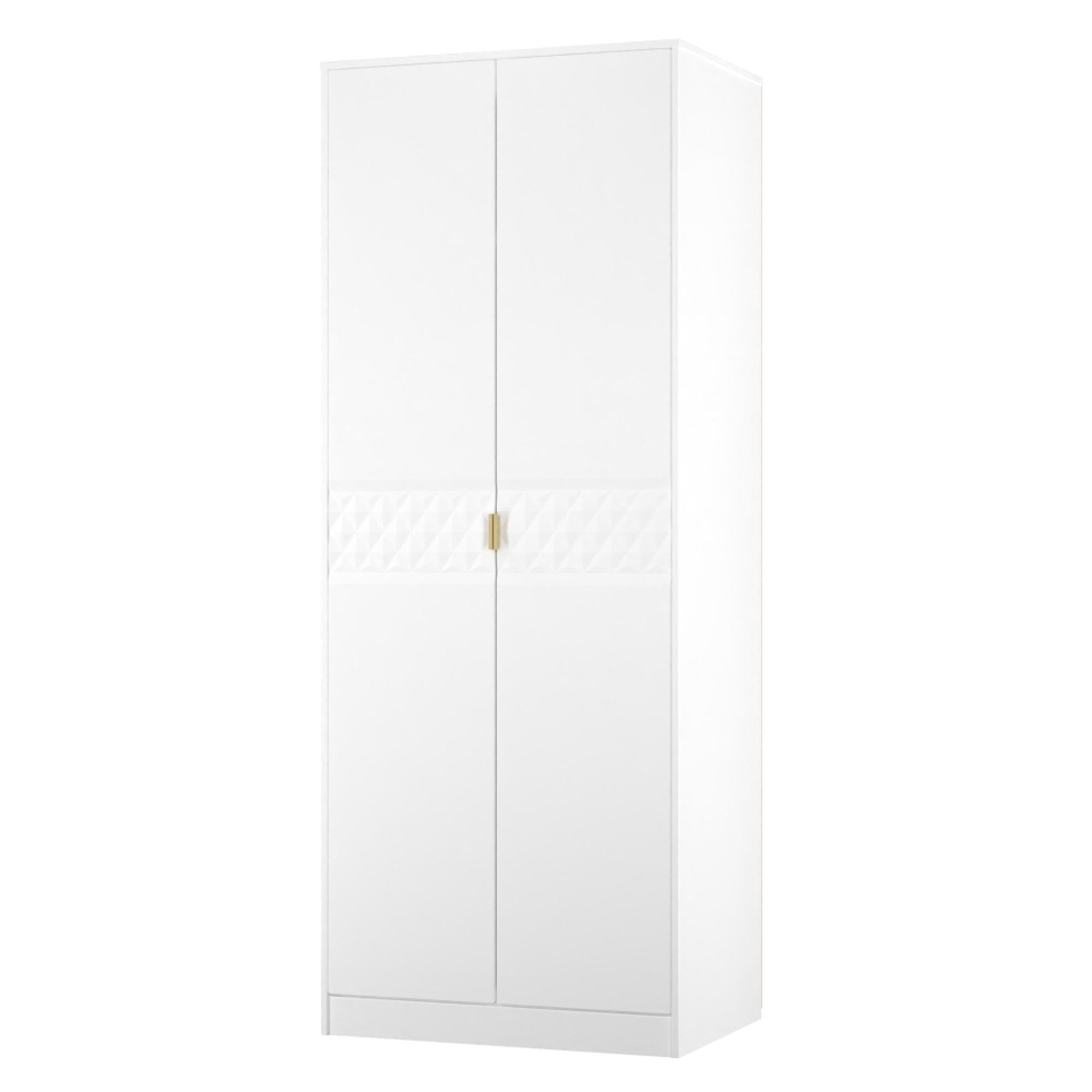 Harlequin Wardrobe - 2 Door - Tall - White Matt