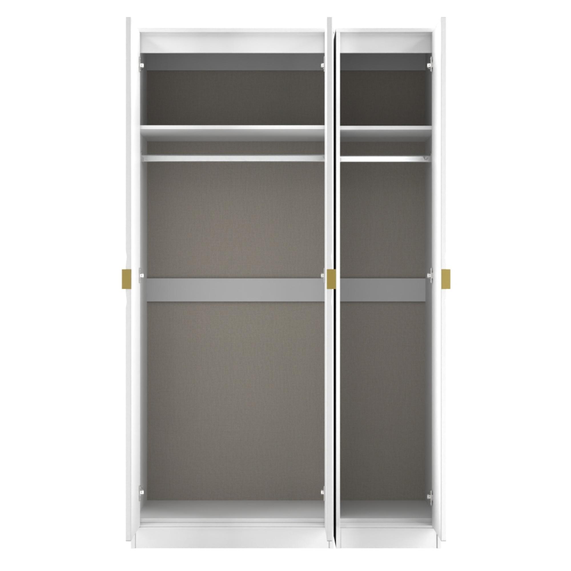 Harlequin Wardrobe - 3 Door - Triple Robe - White Matt