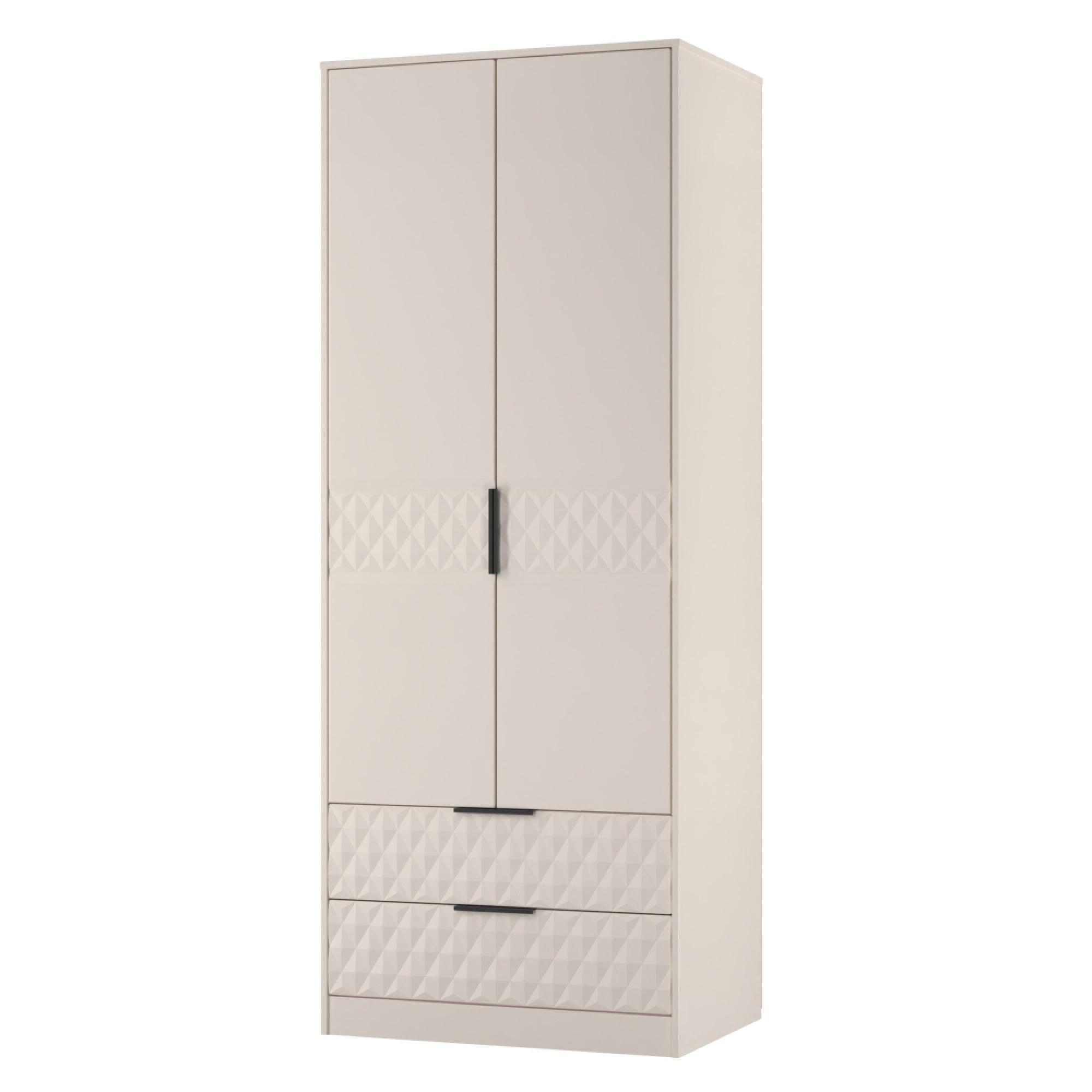 Harlequin Wardrobe - 2 Door - 2 Drawer - Tall - Kashmir Matt