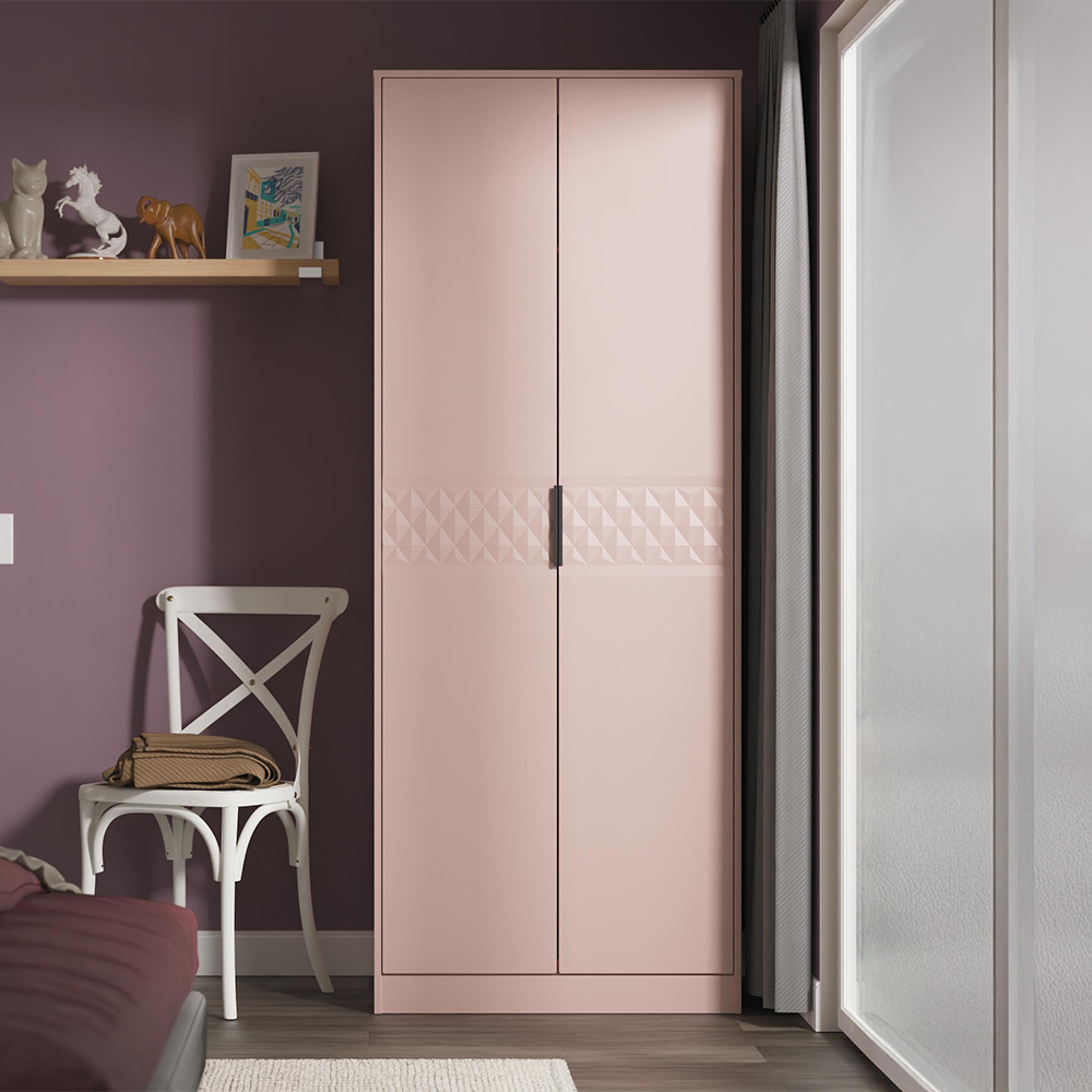 Harlequin Wardrobe - 2 Door - Tall - Kobe Pink