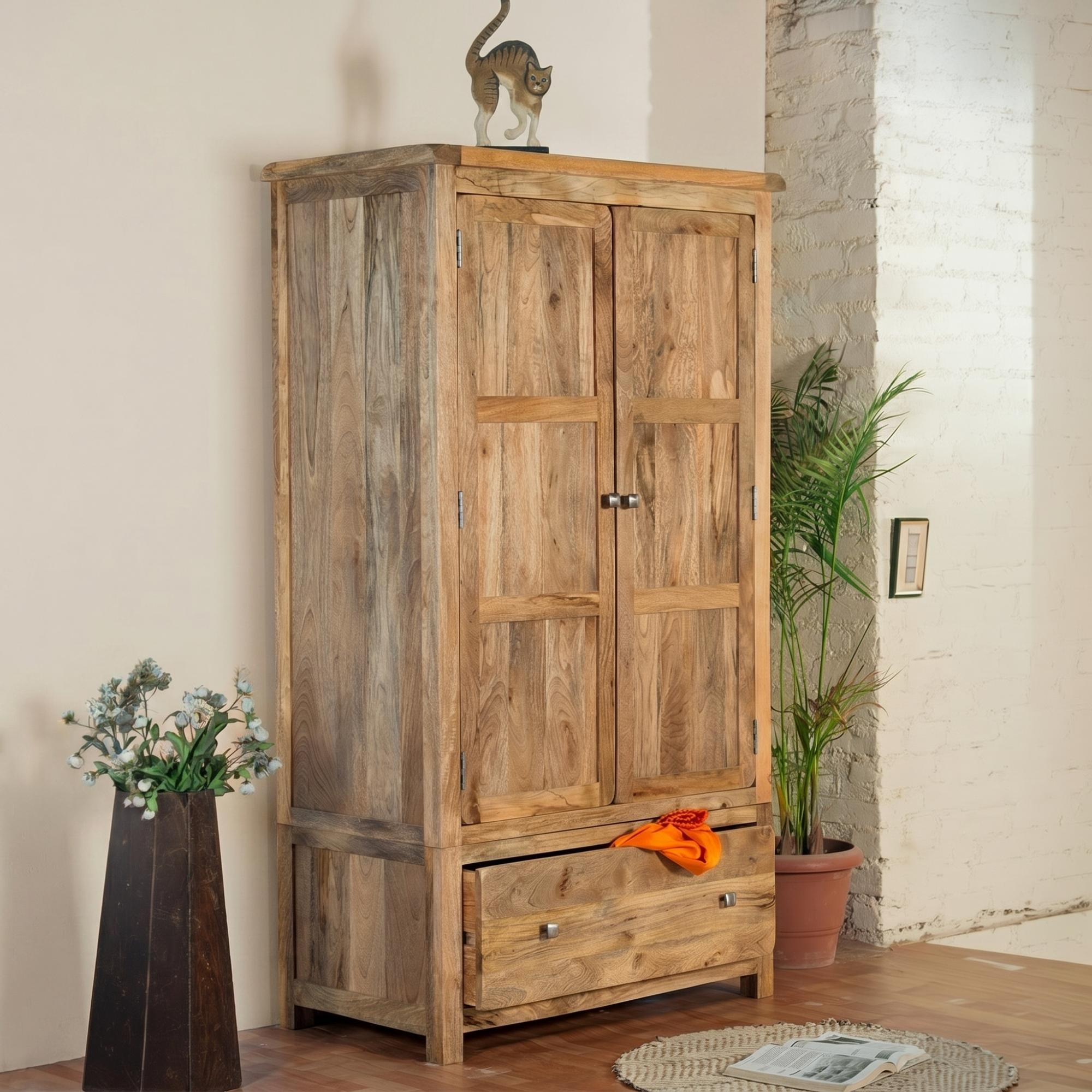 Odisha Wardrobe - 2 Door - Solid Mango Wood