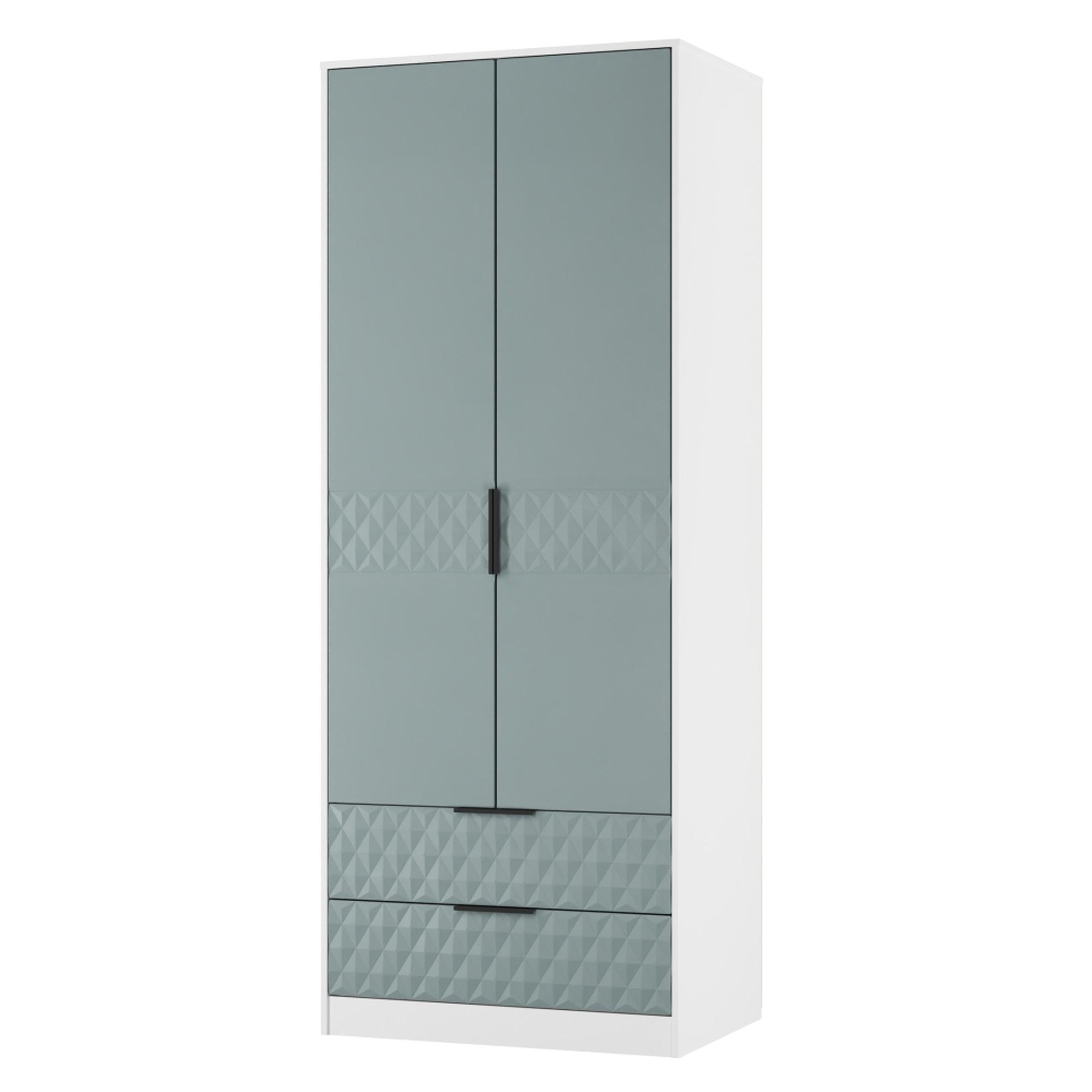 Harlequin Wardrobe - 2 Door - 2 Drawer - Tall - Duck and White Matt