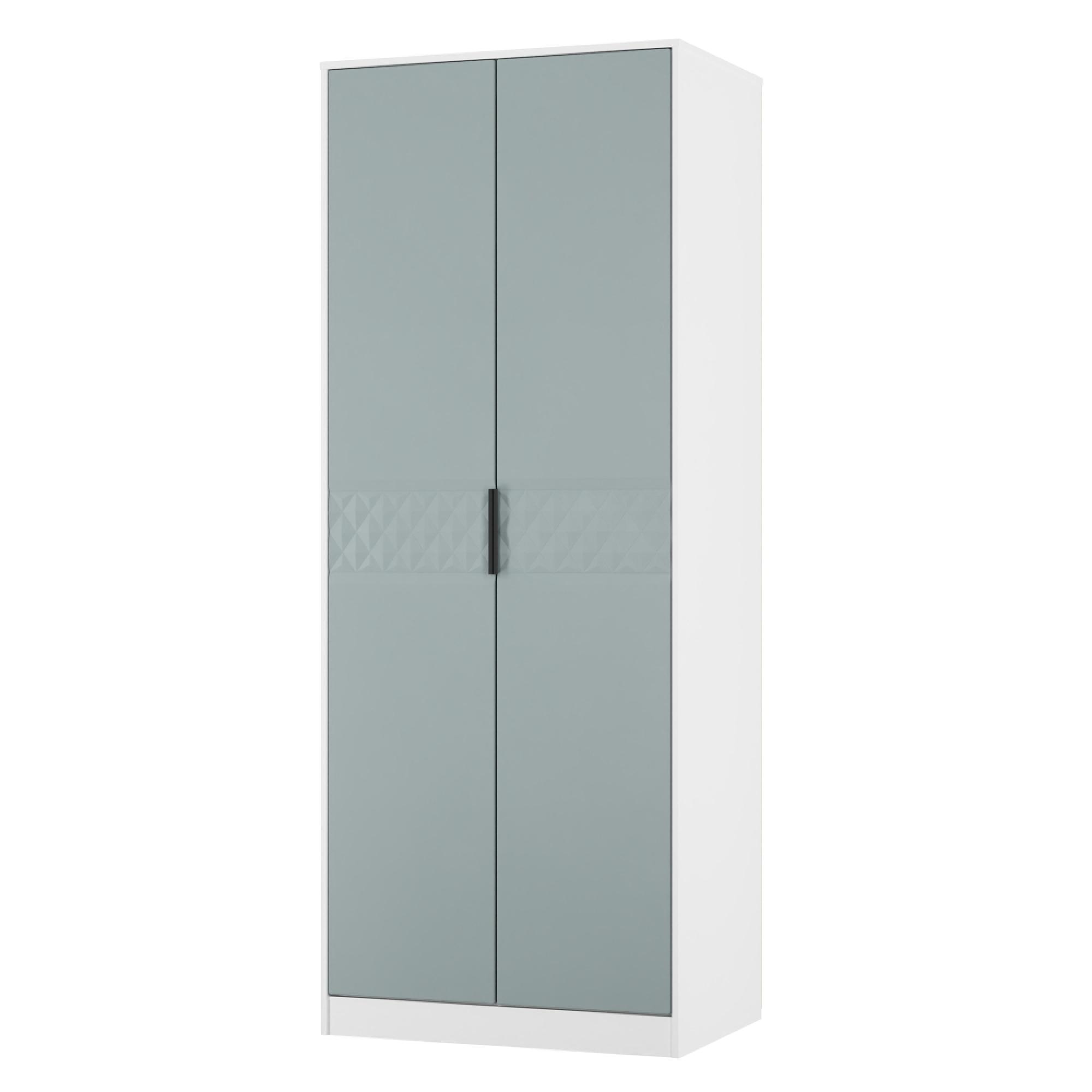 Harlequin Wardrobe - 2 Door - Tall - Duck and White Matt