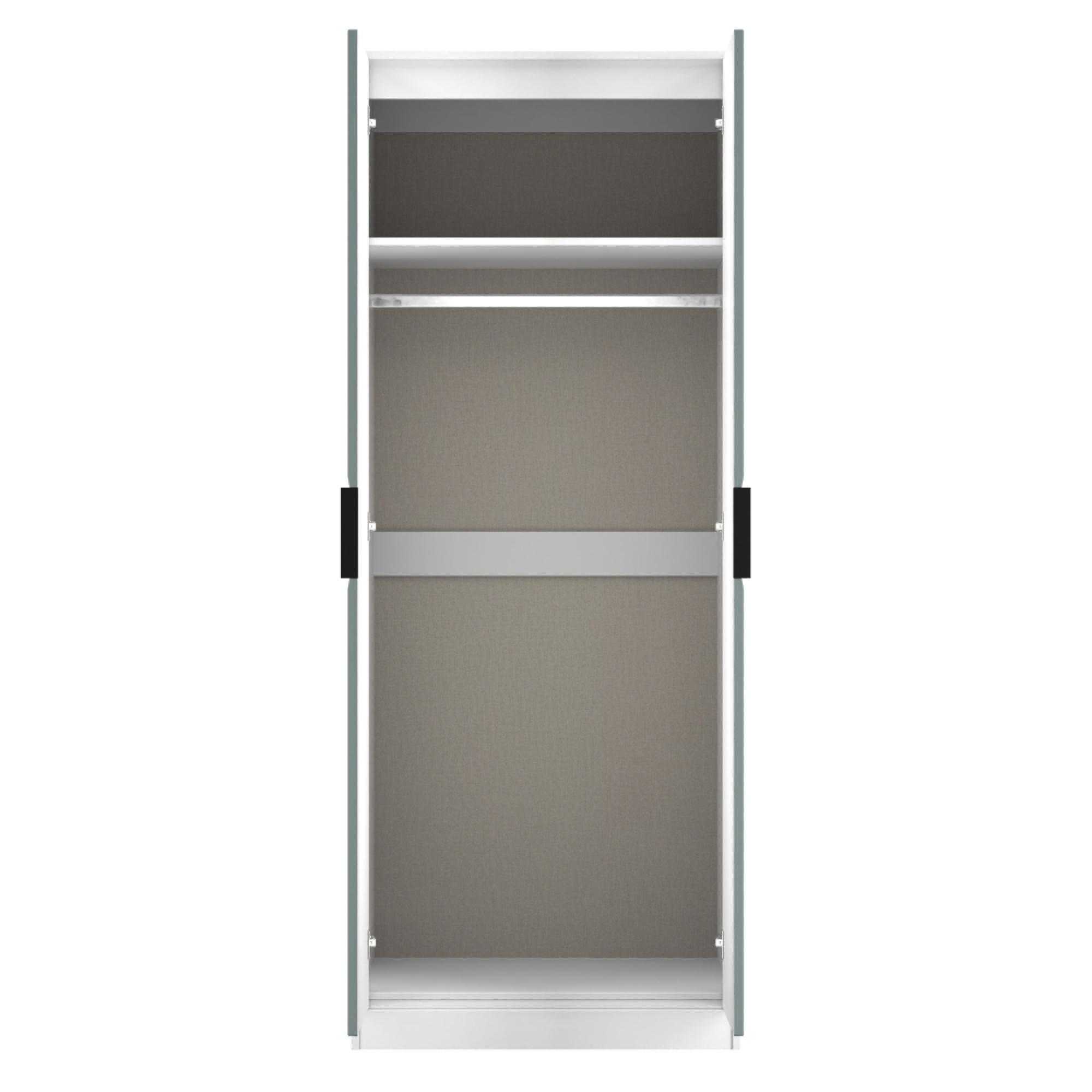 Harlequin Wardrobe - 2 Door - Tall - Duck and White Matt