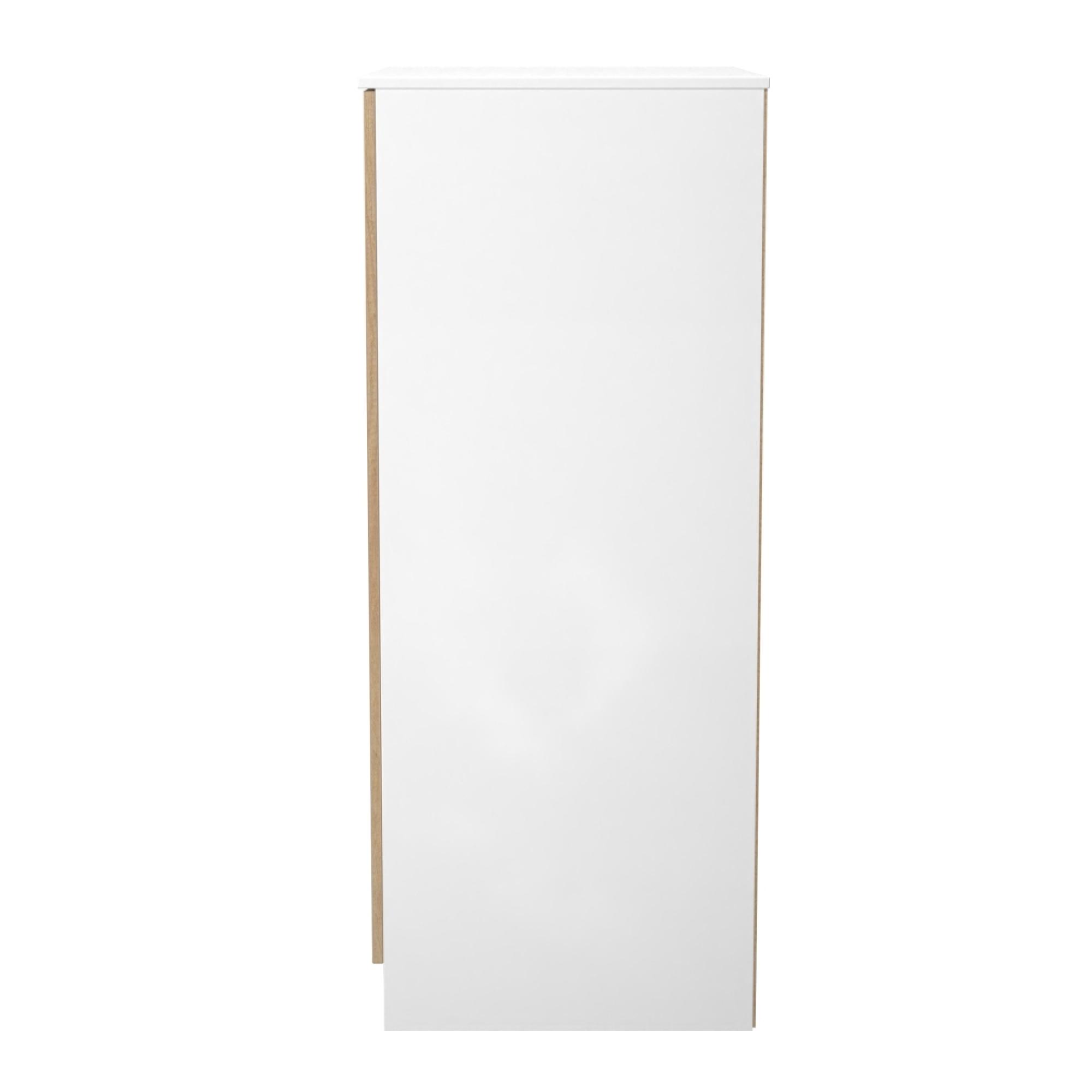 Java Fluted Wardrobe - 2 Door - Plain Midi - Natural and White