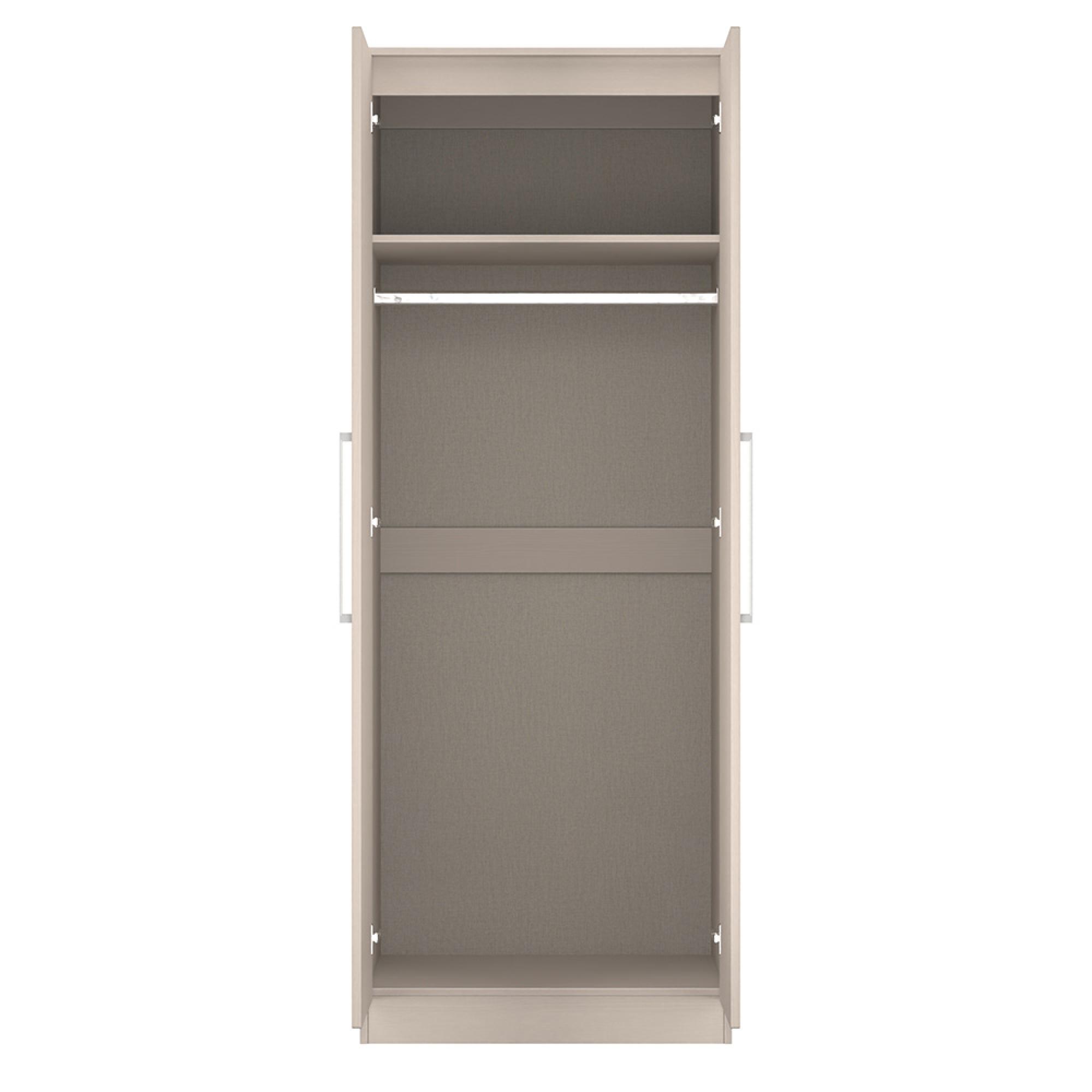 York Wardrobe - 2 Door - Plain - Tall - Cashmere