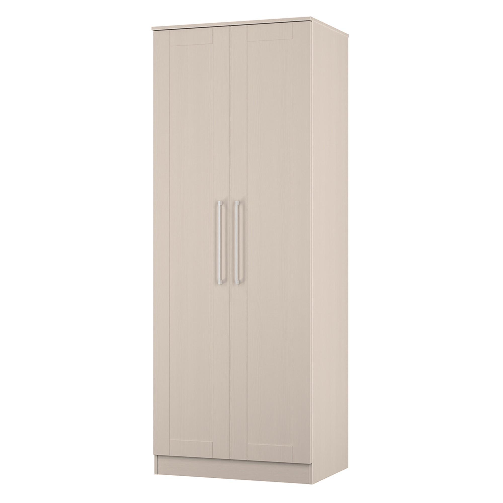 York Wardrobe - 2 Door - Plain - Tall - Cashmere