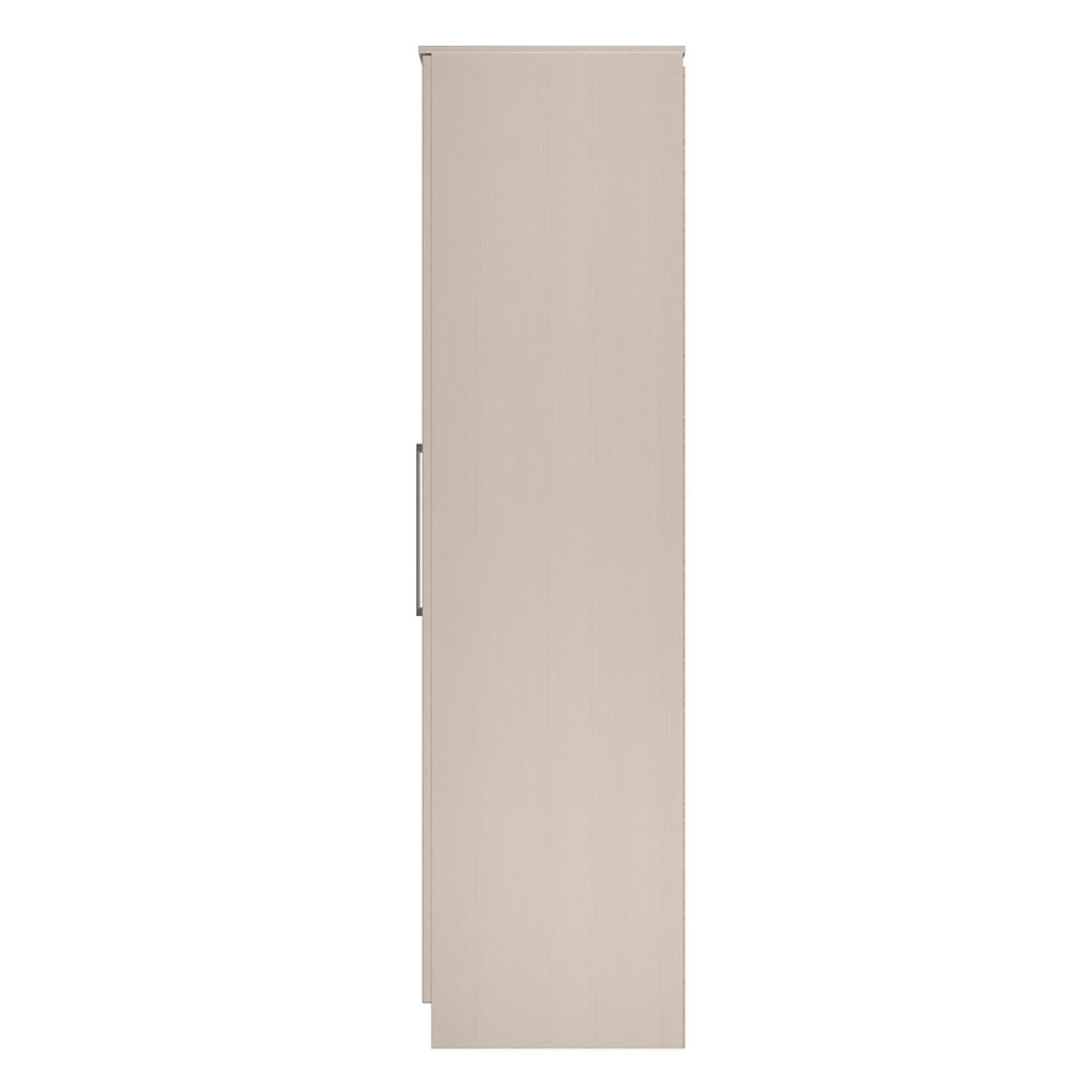 York Wardrobe - 4 Door - Tall - Mirror - Cashmere