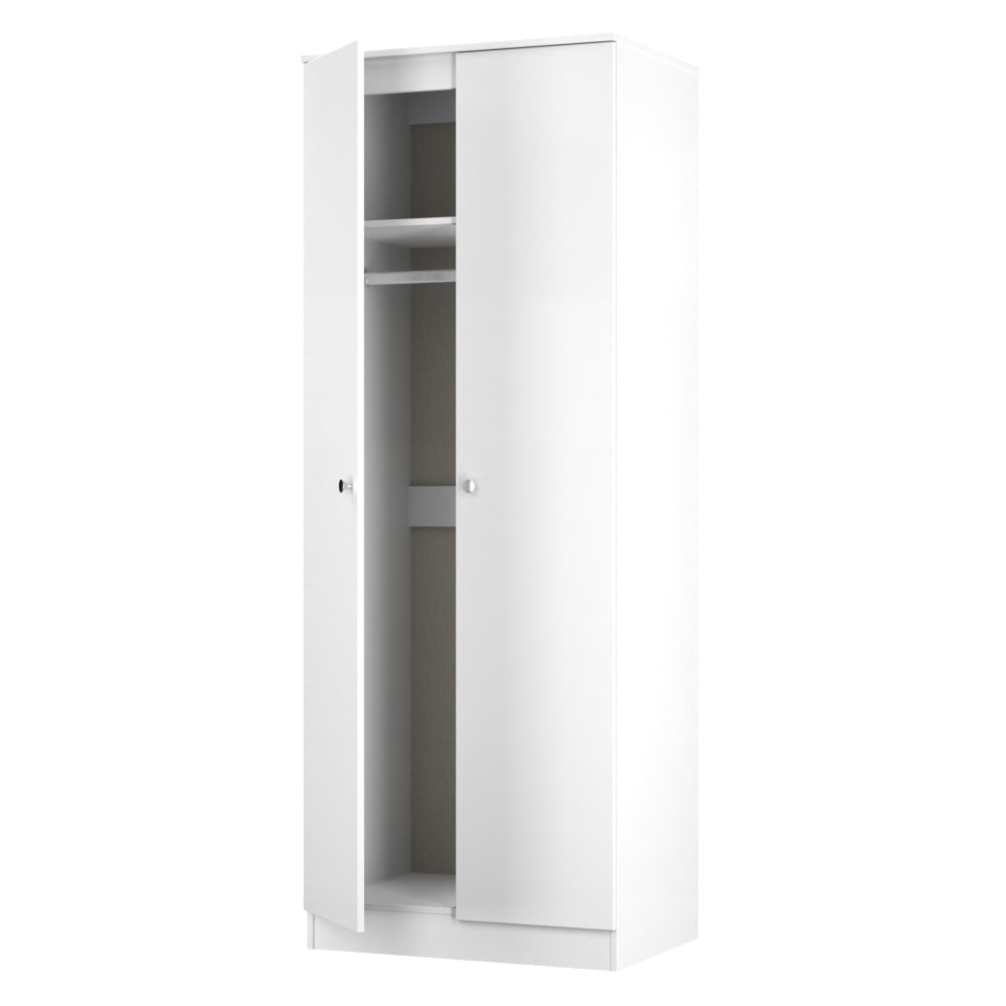 Yarmouth Wardrobe - 2 Door - Tall - White Matt