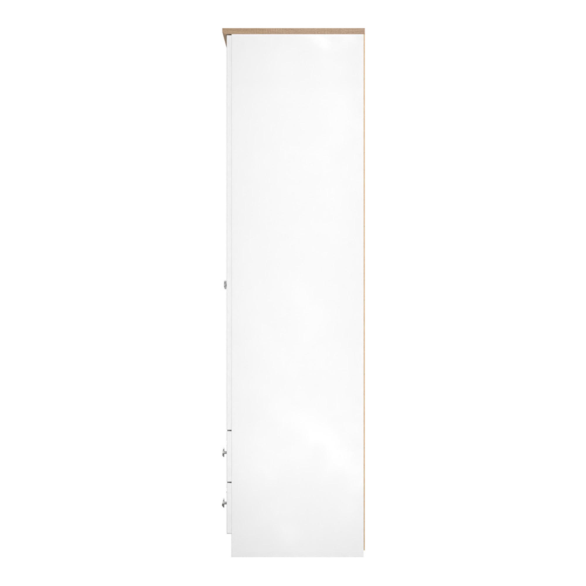 Sussex Wardrobe - 2 Door - 2 Drawer - Double - White and Oak