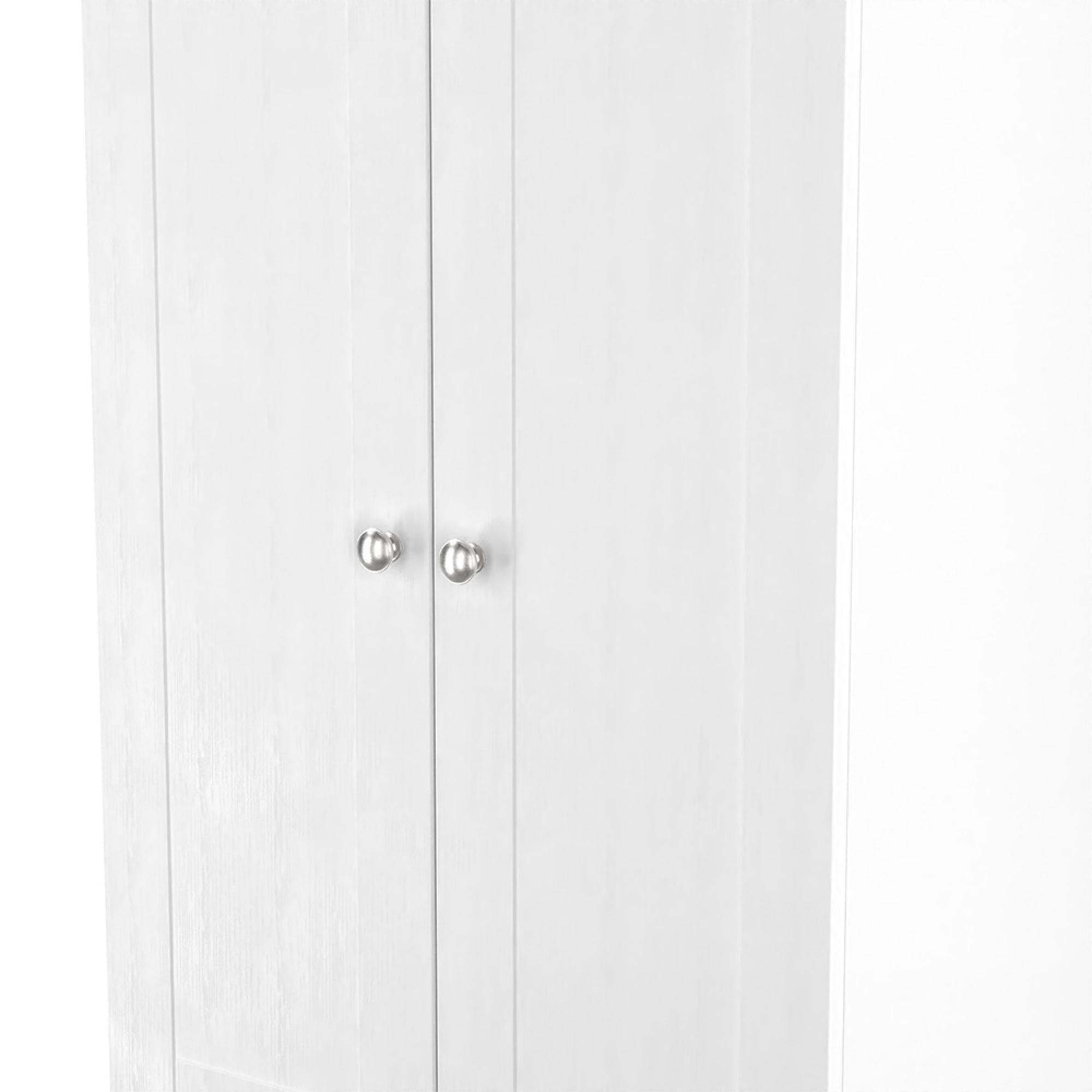 Sussex Wardrobe - 2 Door - 2 Drawer - Double - White and Oak