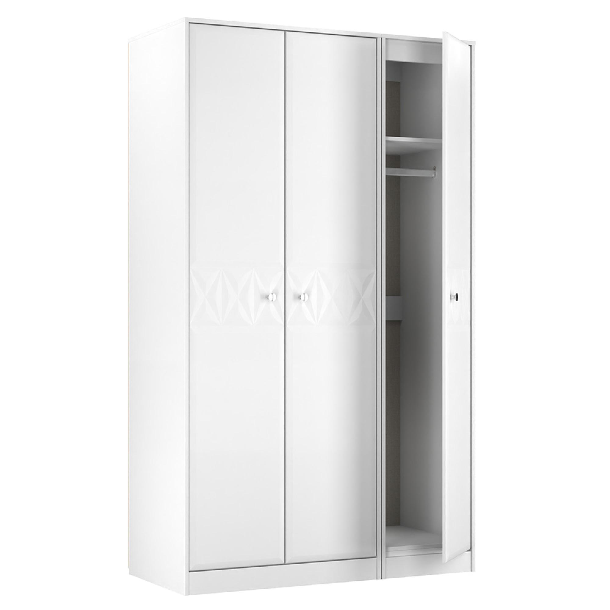 San Jose Wardrobe - 3 Door - Triple - Tall - White