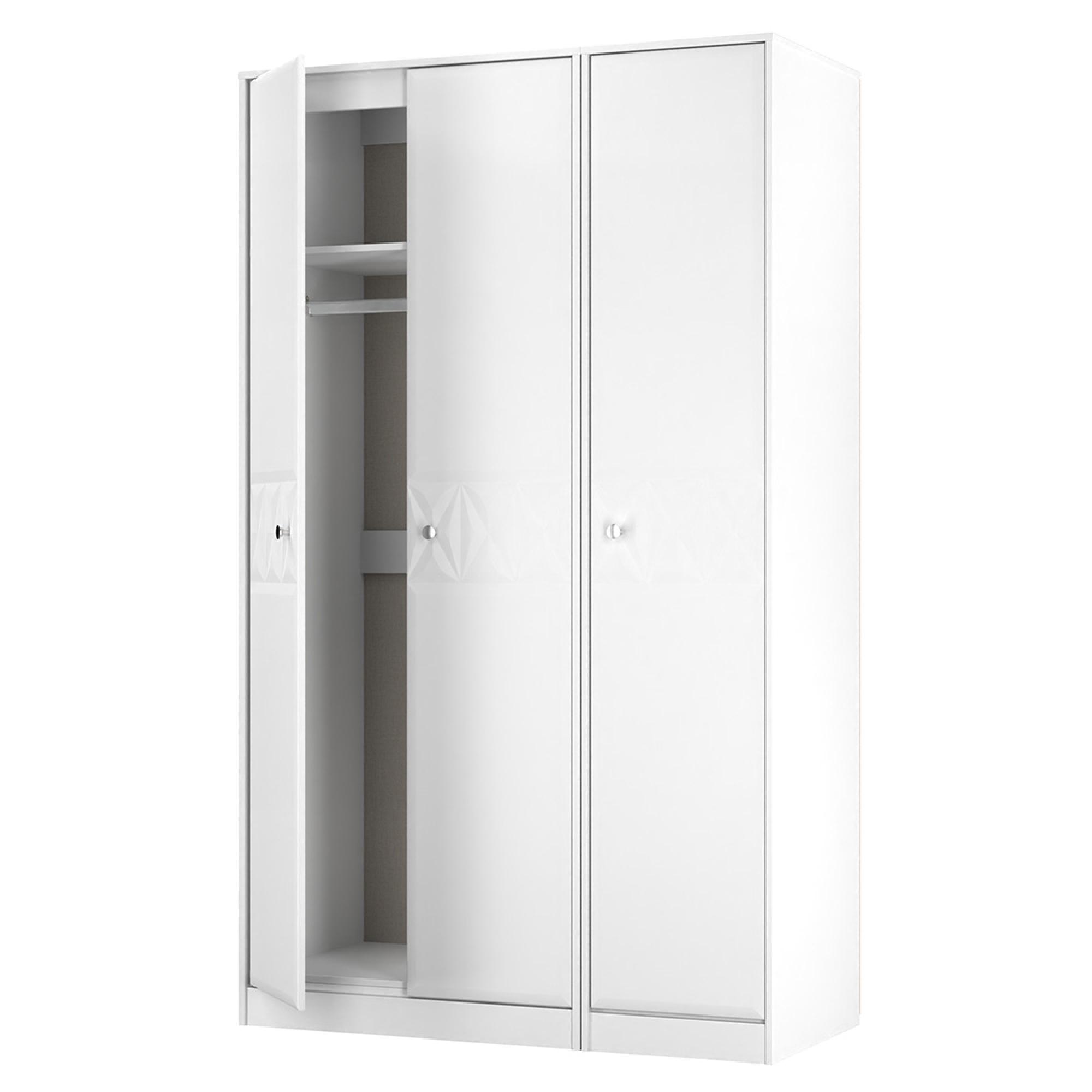 San Jose Wardrobe - 3 Door - Triple - Tall - White