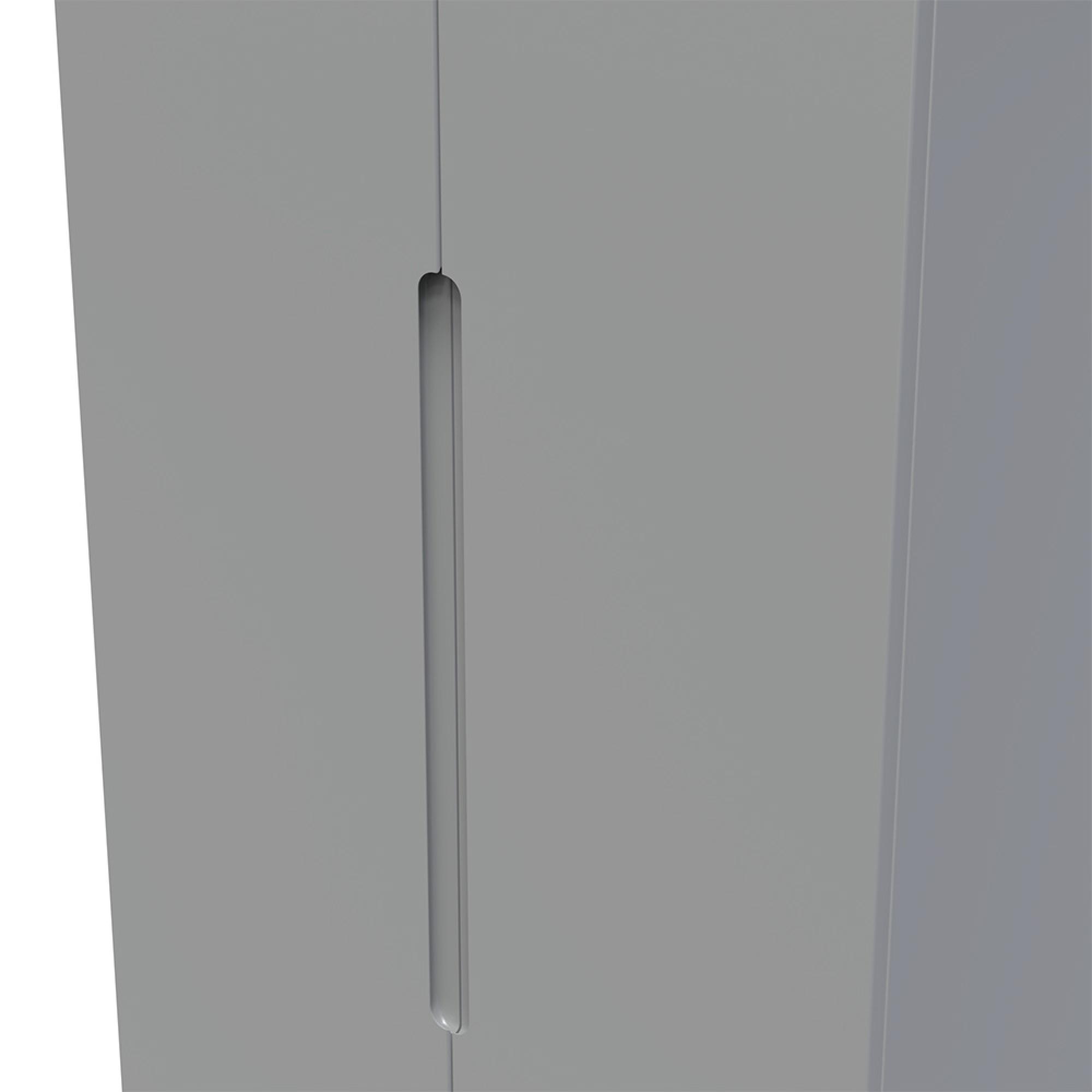Milan Wardrobe - 2 Door - 2 Drawer - Double - Grey