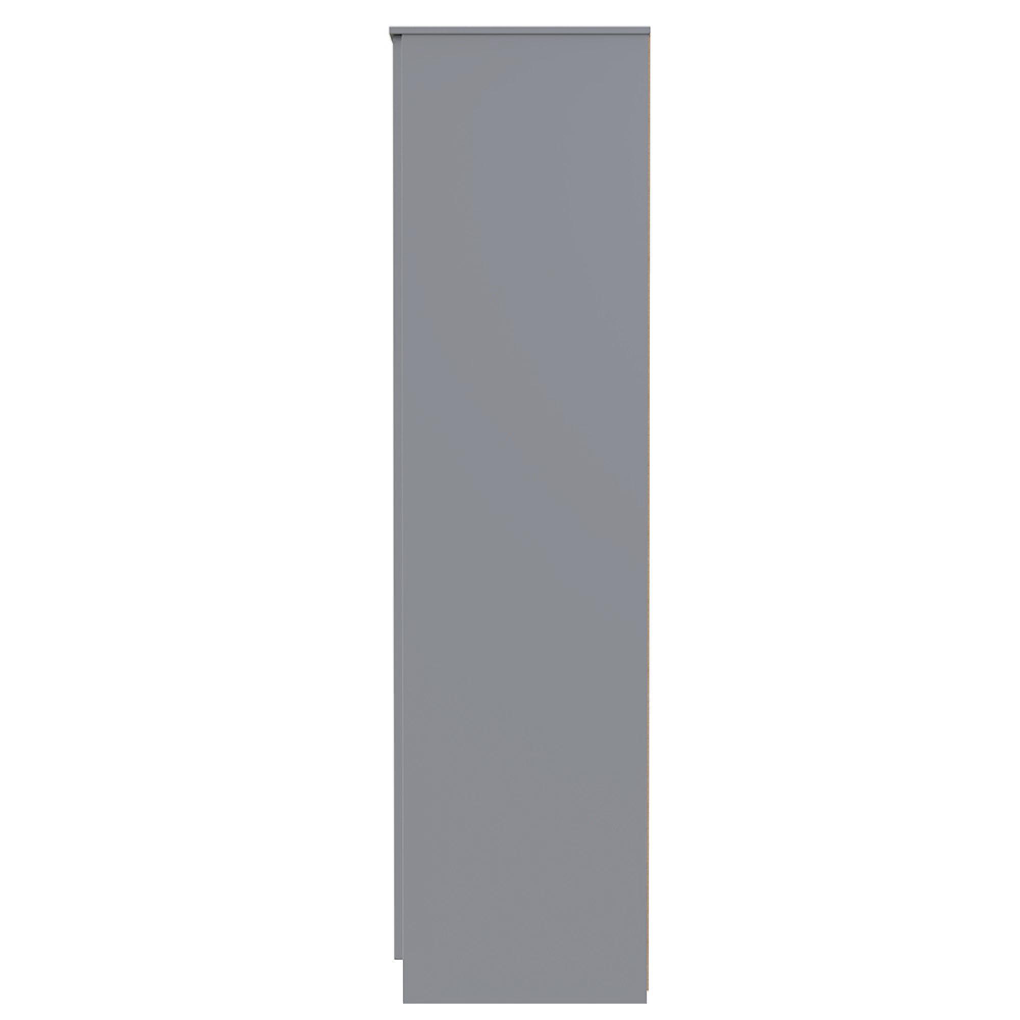 Milan Wardrobe - 2 Door - Plain - Tall - Grey