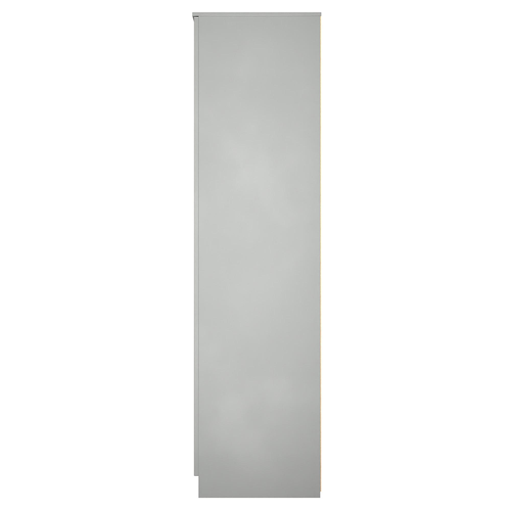Milan Wardrobe - 3 Door - 1 Mirror - Tall - Triple - Grey