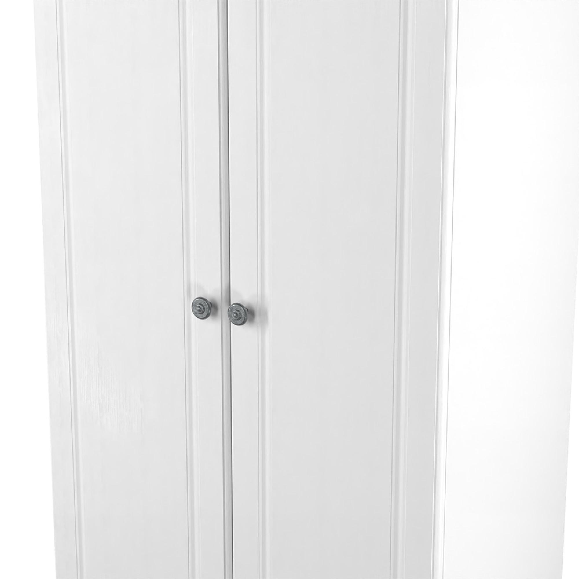 Norfolk Wardrobe - 2 Door - Plain - White and Oak